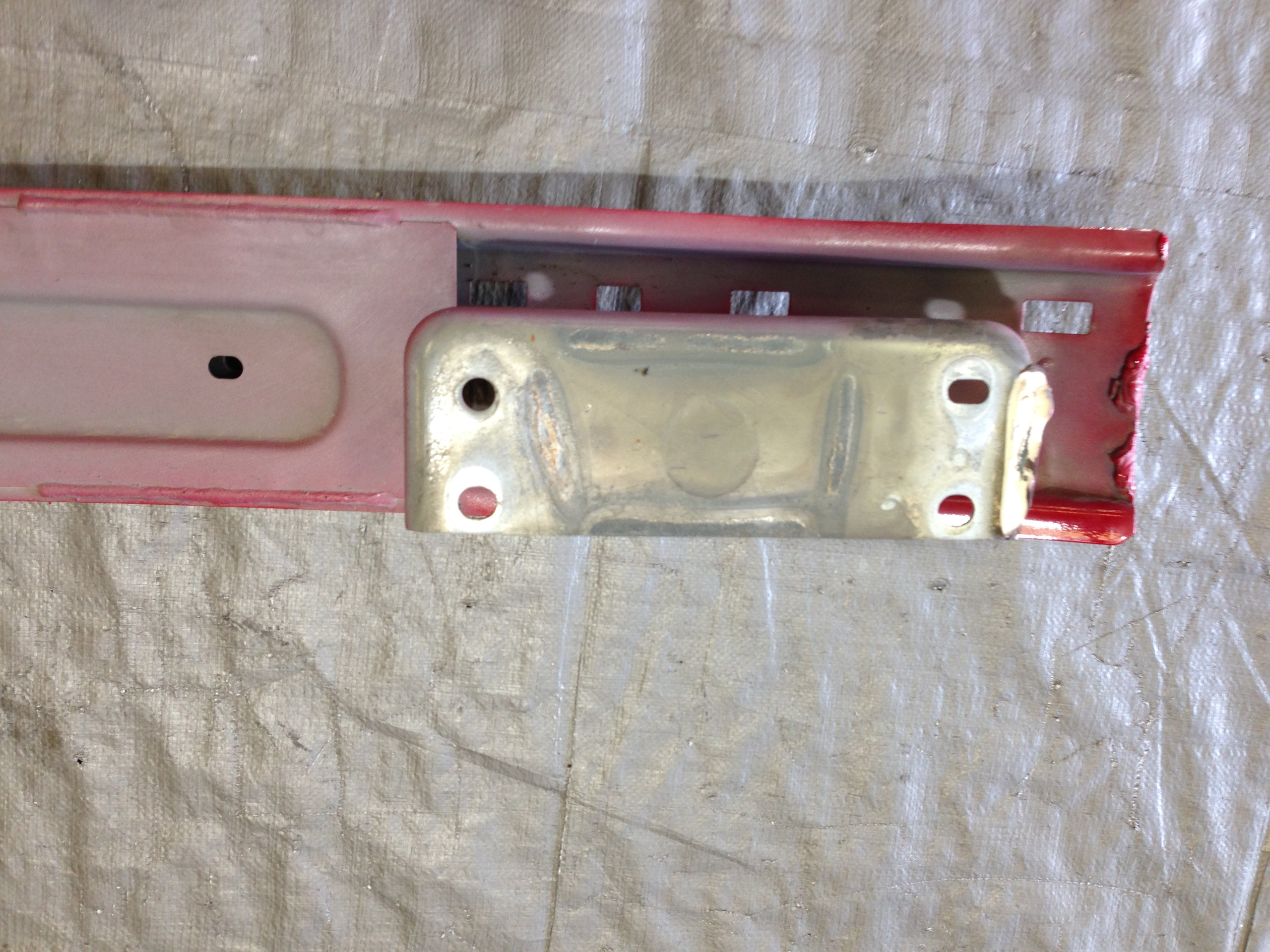 2012-2017 Fiat 500 Rear Bumper Support Beam / 5182465AB Rosso Red / F5004 - Image 8