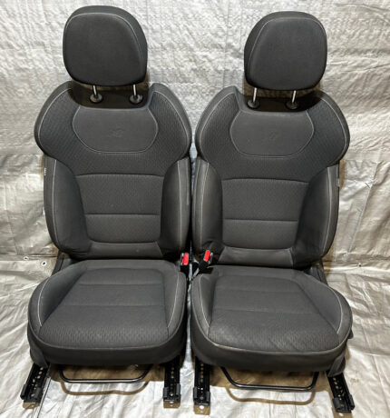 2019-2022 Hyundai Veloster N OEM Front Seats / Black Cloth / Blue Stitching / Pair /   HV007