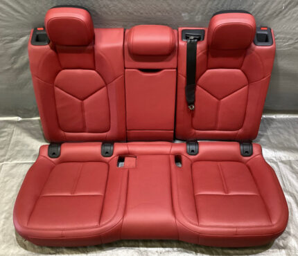 2015-2020 Porsche Macan Garnet Red Leather Rear Seat Set / PM005