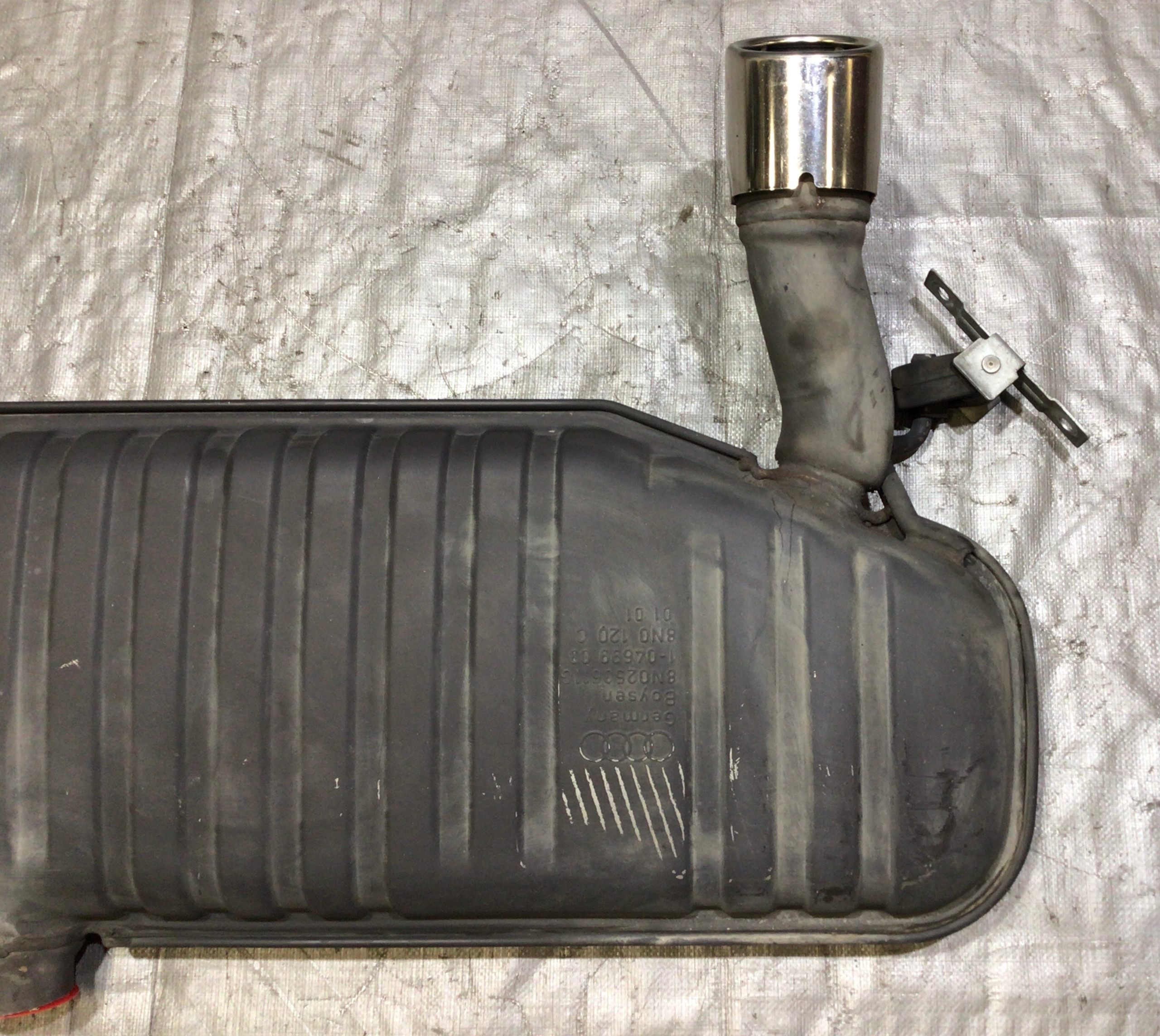 2001-2006 Audi TT 225hp 1.8l Exhaust Muffler w/ Tips / OEM / T1022 - Image 12