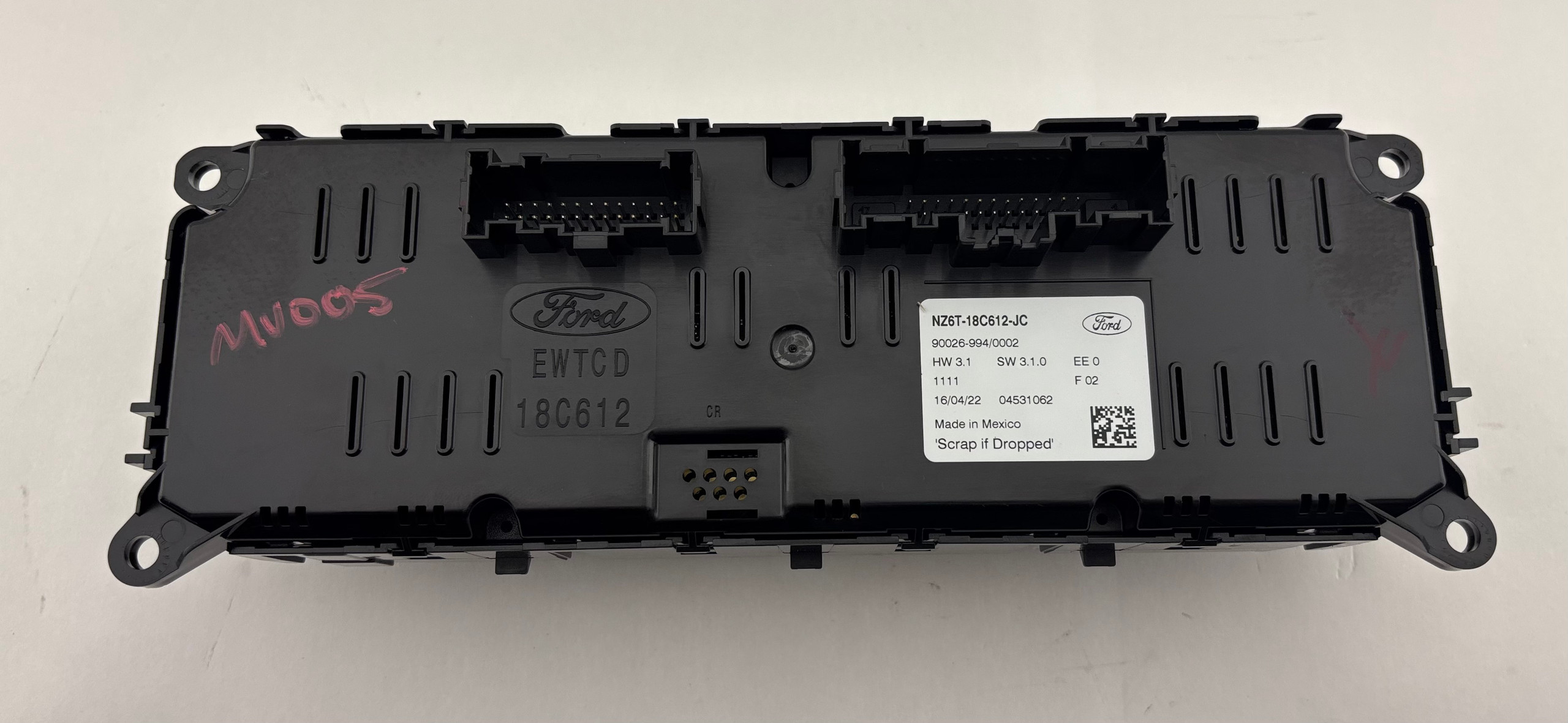 2022-2023 Ford Maverick Automatic Climate Control Module / NZ6T18C612Jc / MV005 - Image 8