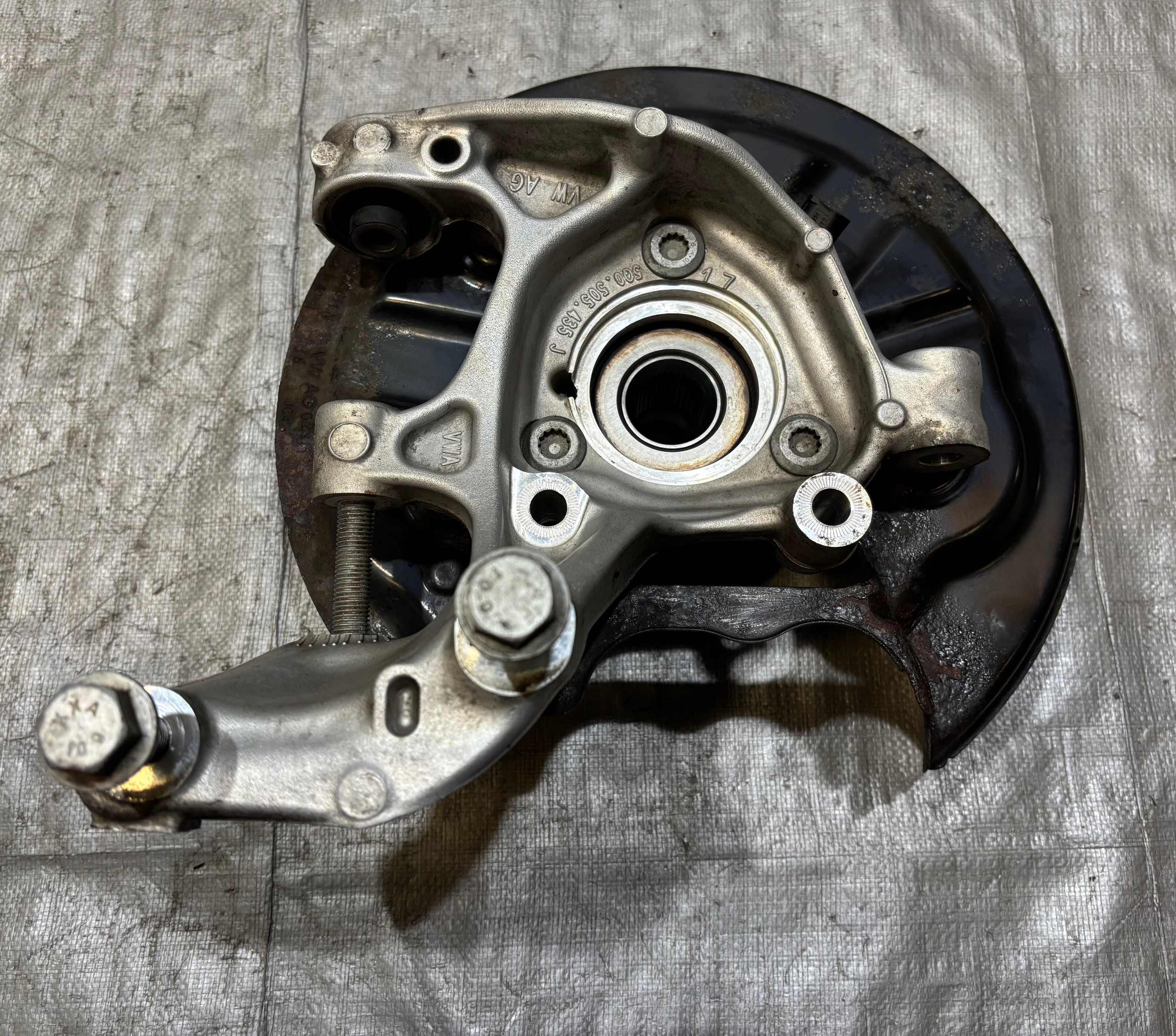 2015-2020 Audi A3 Quattro S3 RS3 Driver Rear Spindle Hub w/ Control Arms / 66K S3108 - Image 7