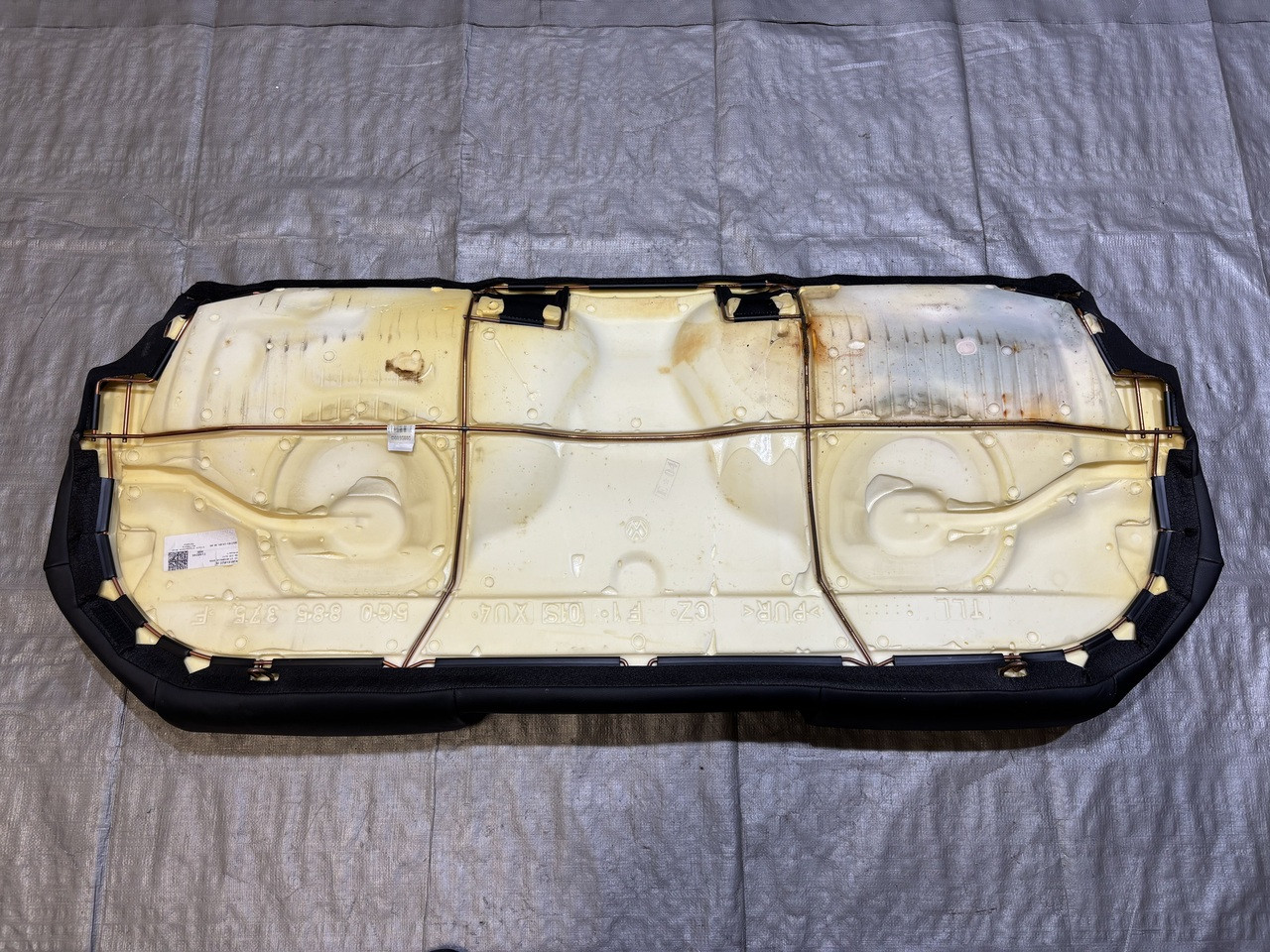2015-2017 Volkswagen MK7 Golf R Black Leather Rear Seat Set - Image 9