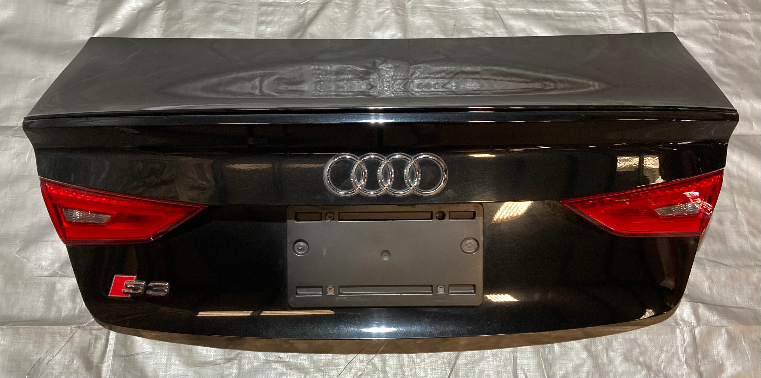 2015-2017 Audi S3 Trunk Lid w/ Spoiler / Tail Lights / Mythos Black Metallic S3107 - Image 2