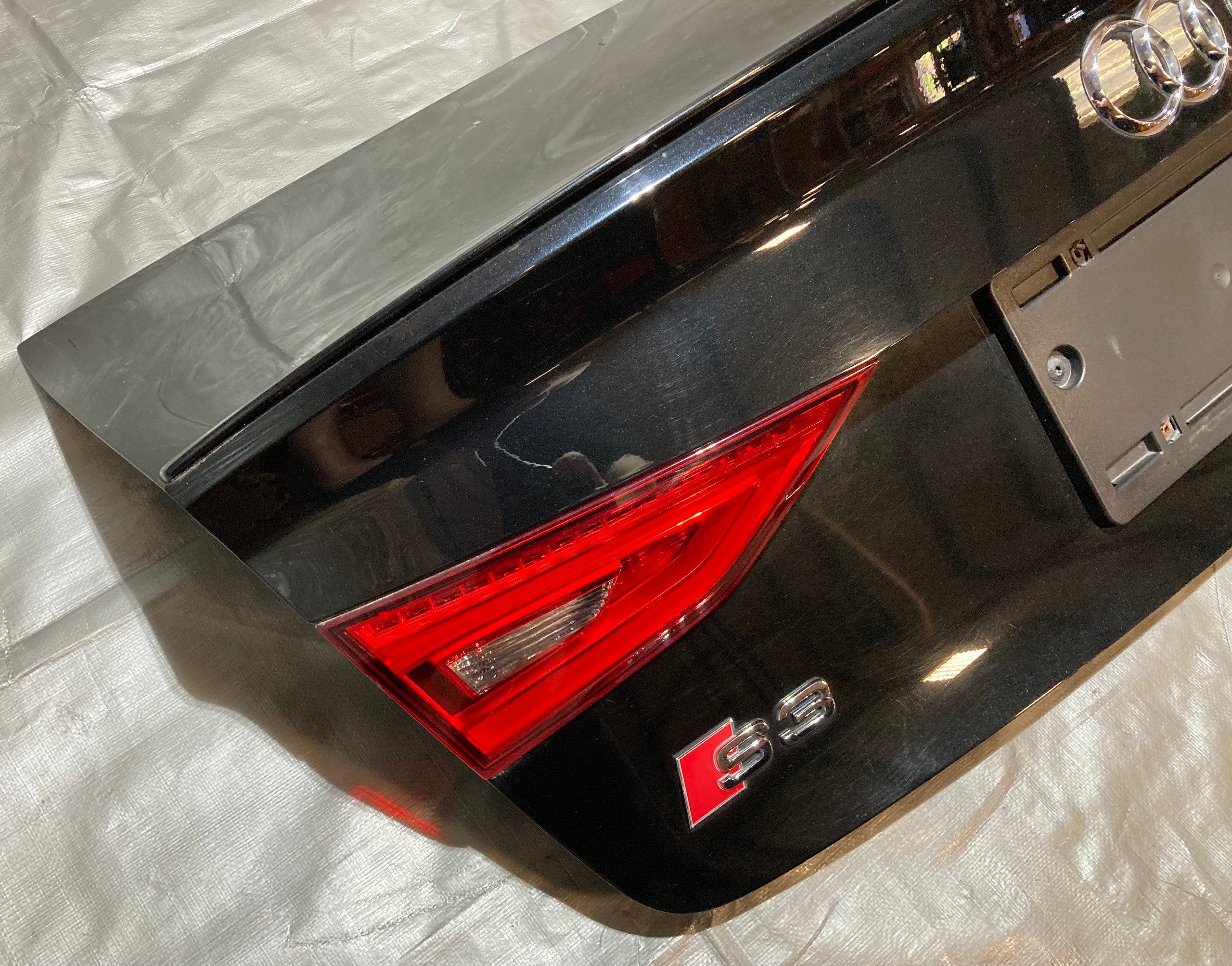 2015-2017 Audi S3 Trunk Lid w/ Spoiler / Tail Lights / Mythos Black Metallic S3107 - Image 3