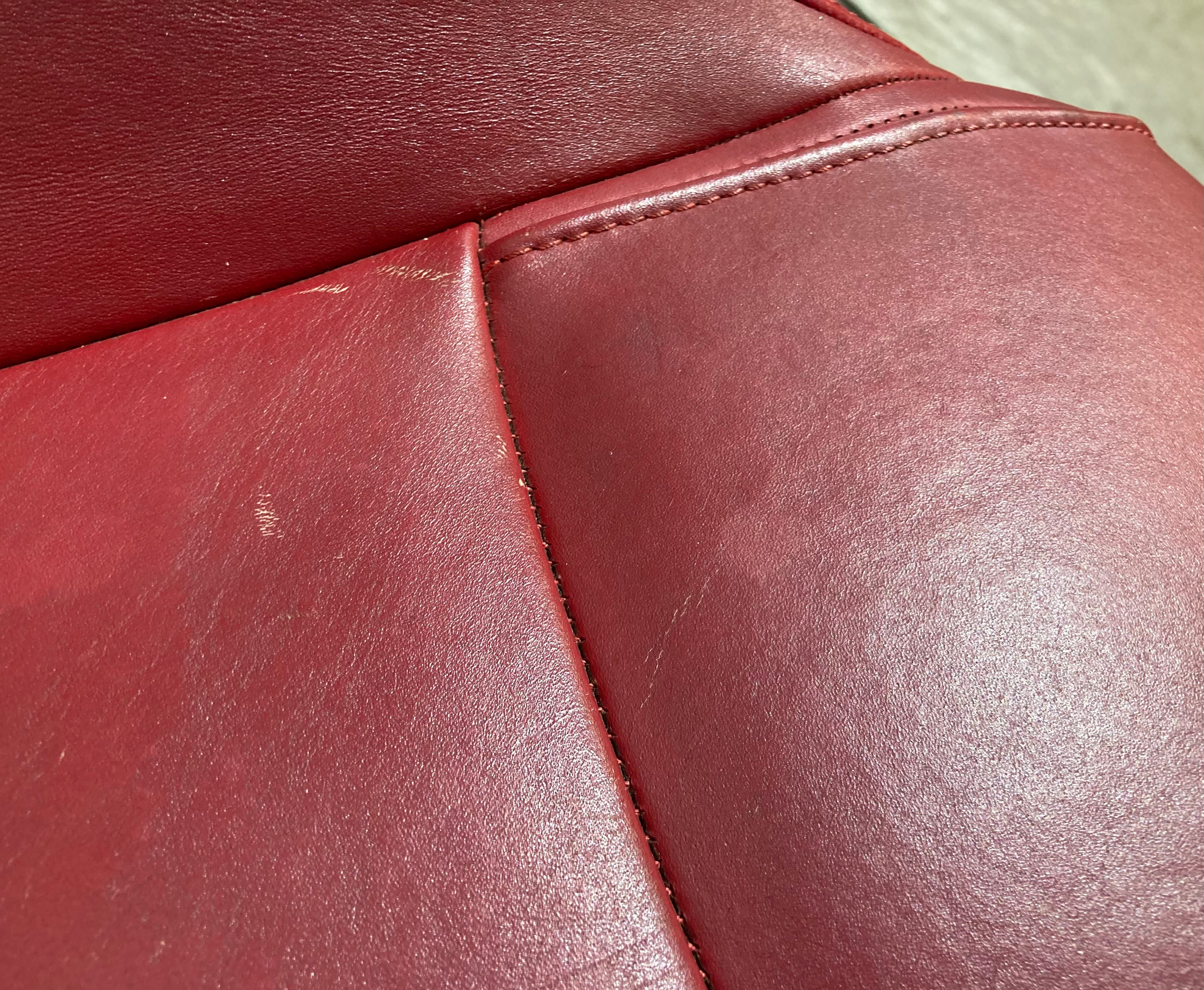 2012-2013 Fiat 500 Abarth Black / Red Leather Front Seats / Pair - Image 7