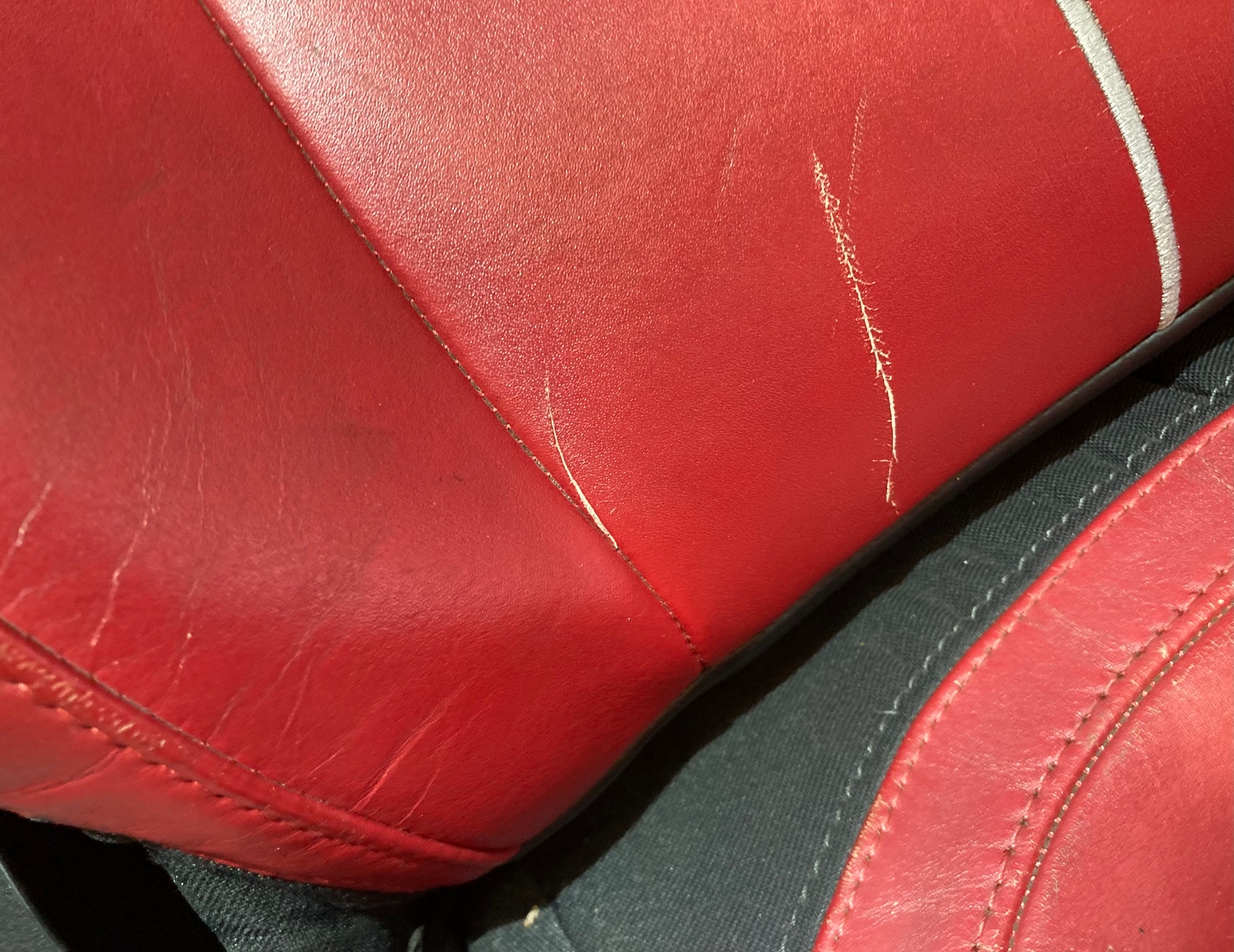 2012-2013 Fiat 500 Abarth Black / Red Leather Front Seats / Pair - Image 31