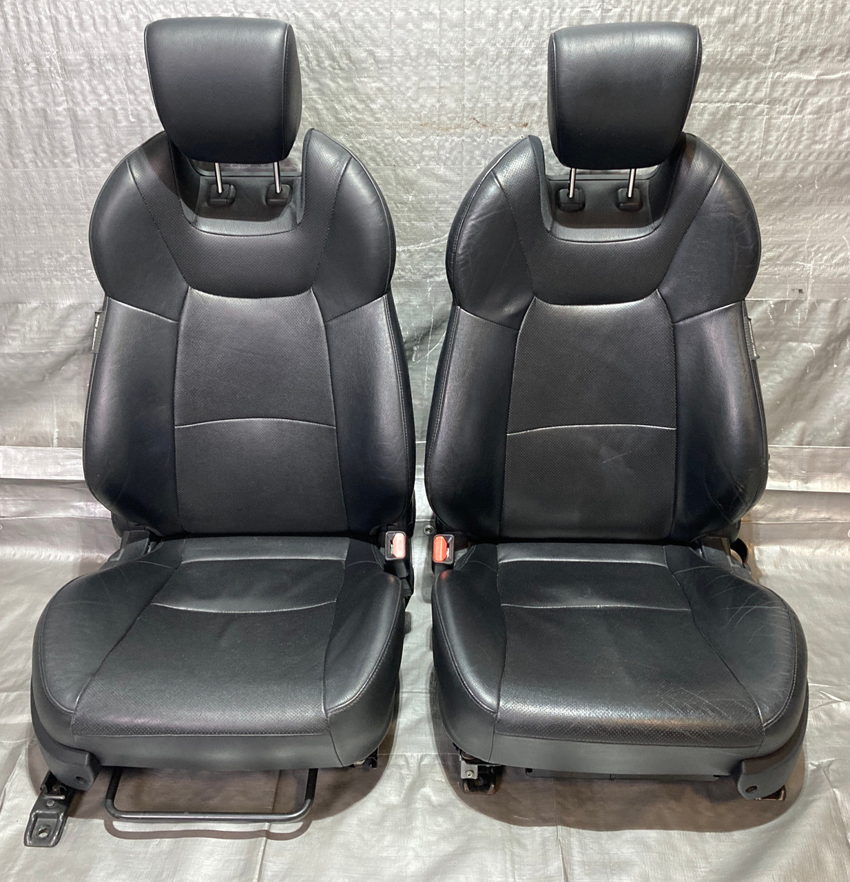 2010-2012 Hyundai Genesis Coupe Black Leather Front Seats / Pair / HG032