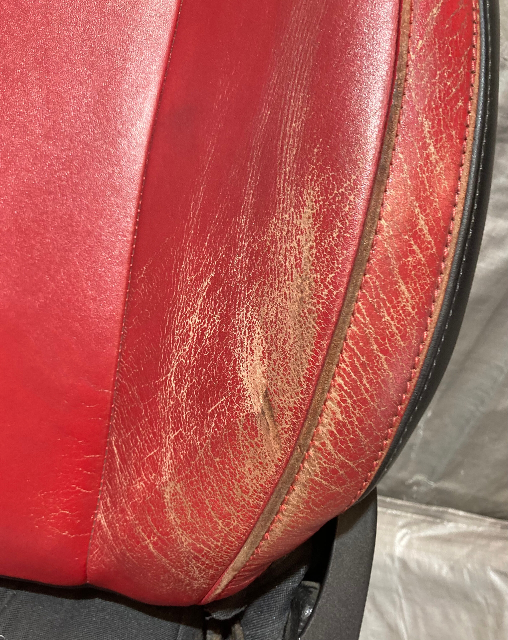 2012-2013 Fiat 500 Abarth Black / Red Leather Front Seats / Pair - Image 30