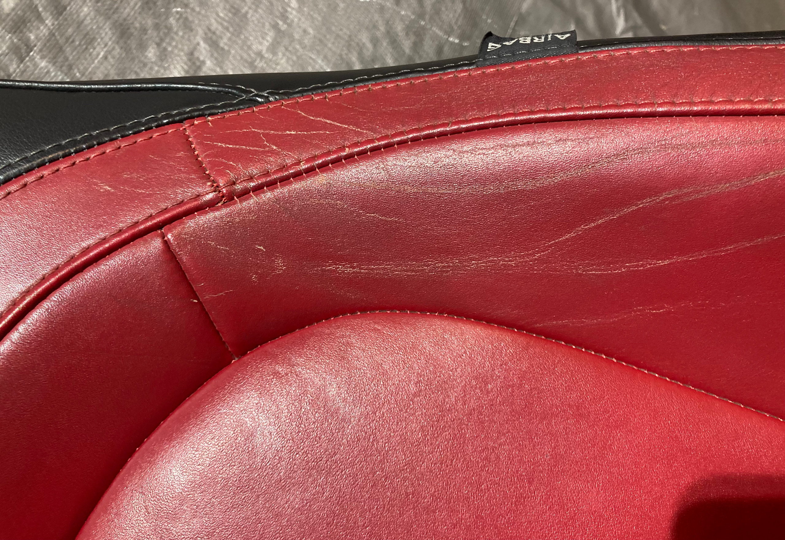 2012-2013 Fiat 500 Abarth Black / Red Leather Front Seats / Pair - Image 35