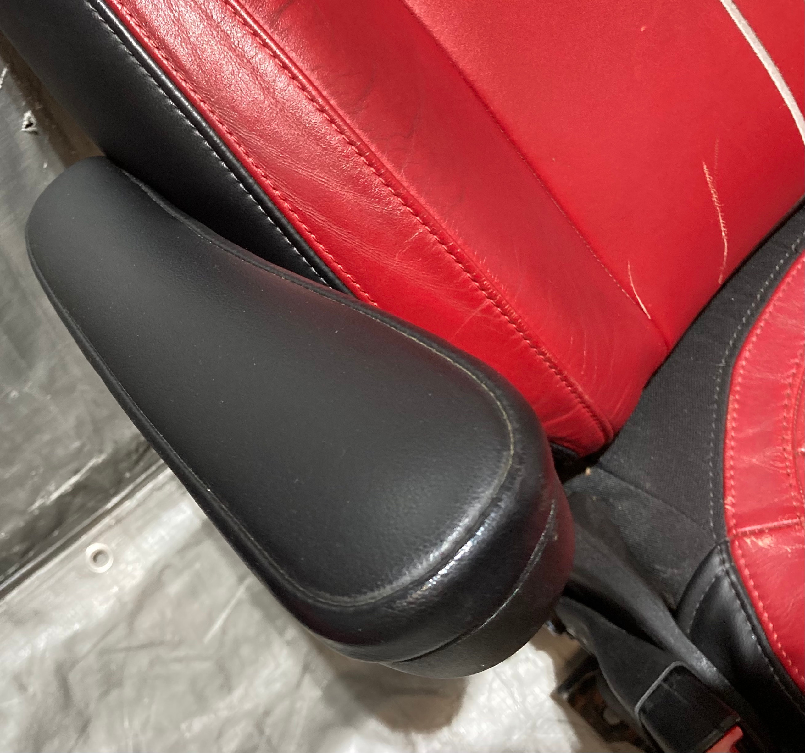 2012-2013 Fiat 500 Abarth Black / Red Leather Front Seats / Pair - Image 23