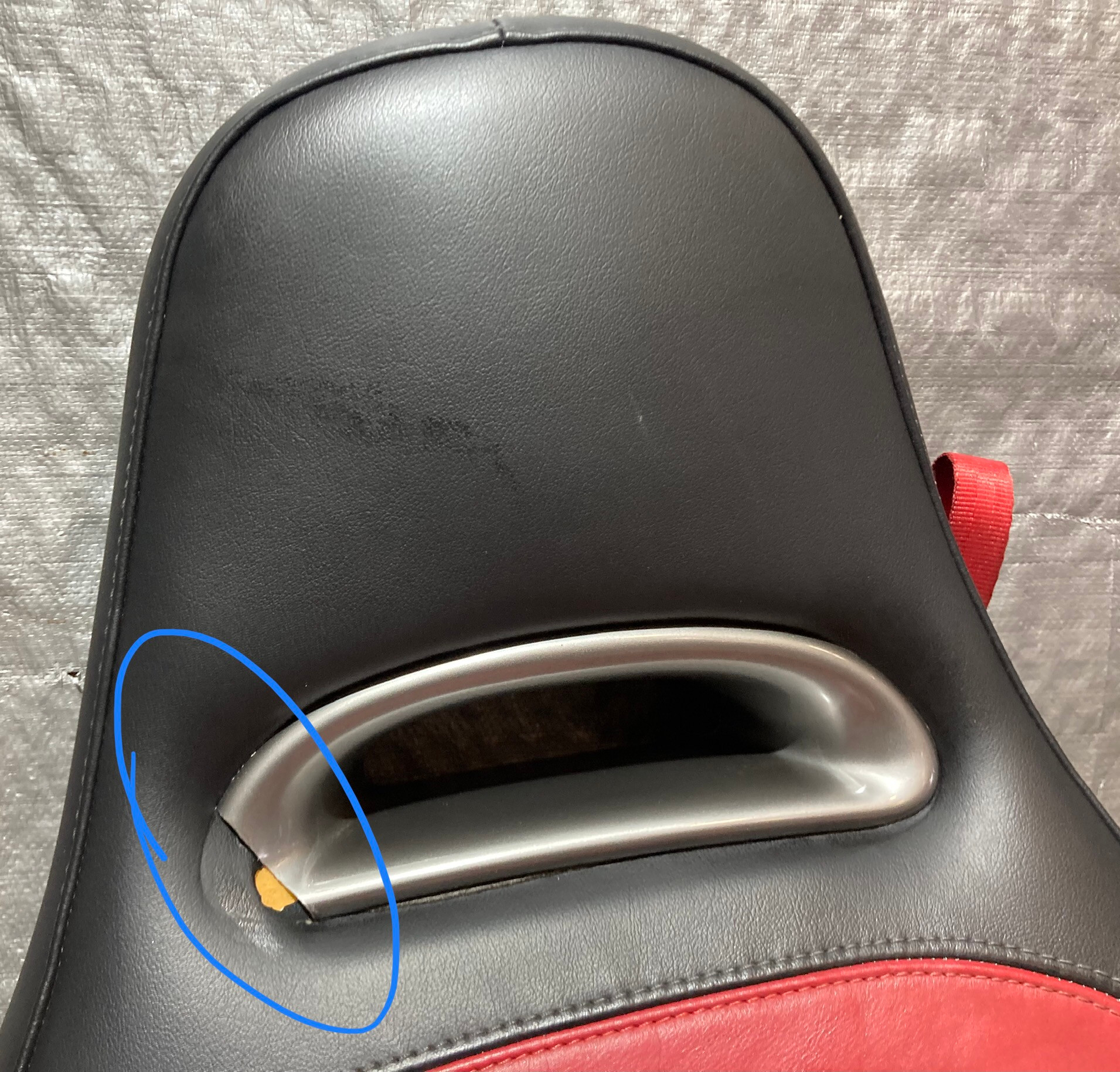 2012-2013 Fiat 500 Abarth Black / Red Leather Front Seats / Pair - Image 13