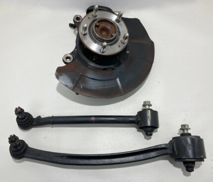 2013-2016 Hyundai Genesis Coupe Passenger Front Knee Spindle w/ Hub & Control Arms / 105K HG028