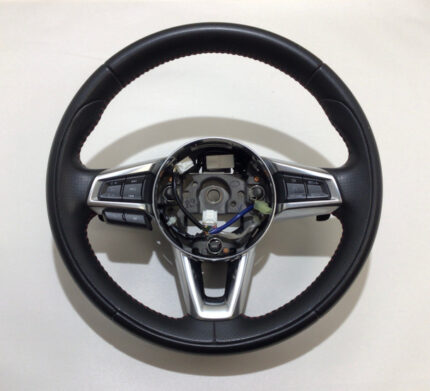 2017-2020 Fiat 124 Spider Abarth Black Leather Steering Wheel / Automatic / FD009