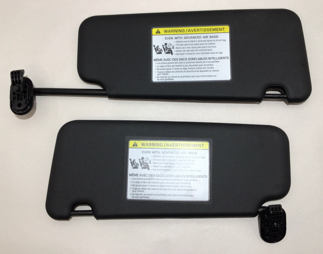 2019-2022 Hyundai Veloster N OEM Sun Visors / Pair / Black / HV007