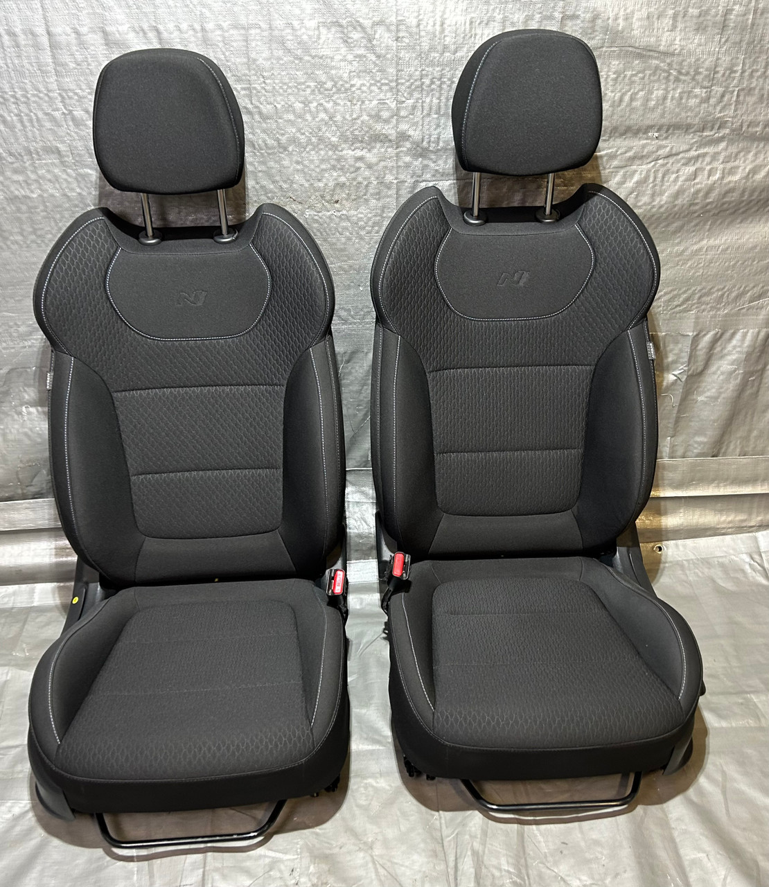 2019-2022 Hyundai Veloster N OEM Front Seats / Black Cloth / Pair / HV011