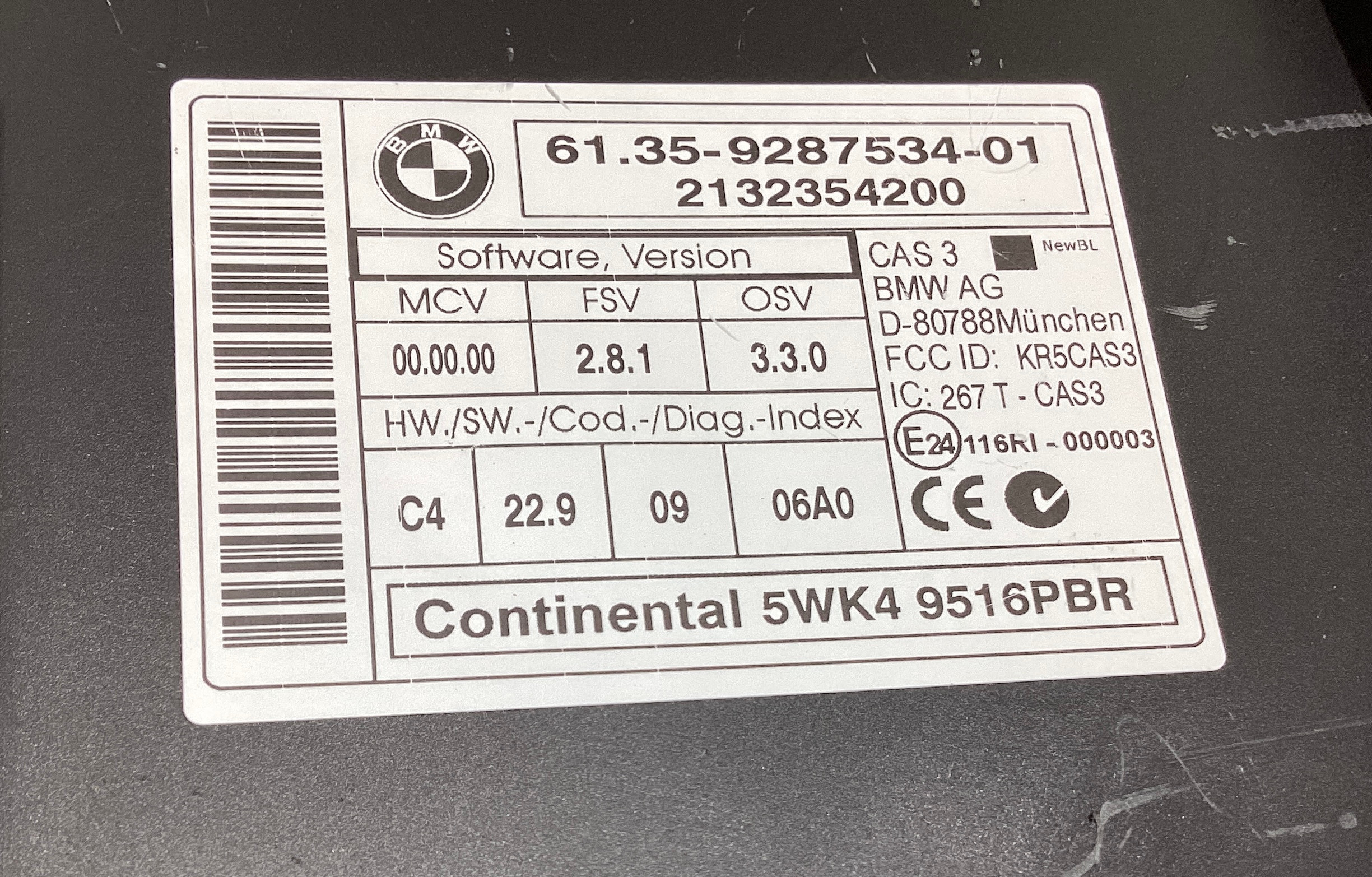 2013 BMW 135i Engine Control Module DME w/ CAS3 Module / Key Set / 861757201 / B1011 - Image 8