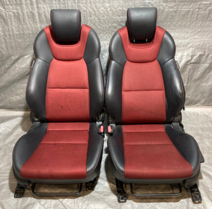 2013-2016 Hyundai Genesis Coupe R-Spec Red Cloth Seats / Pair /   HG027