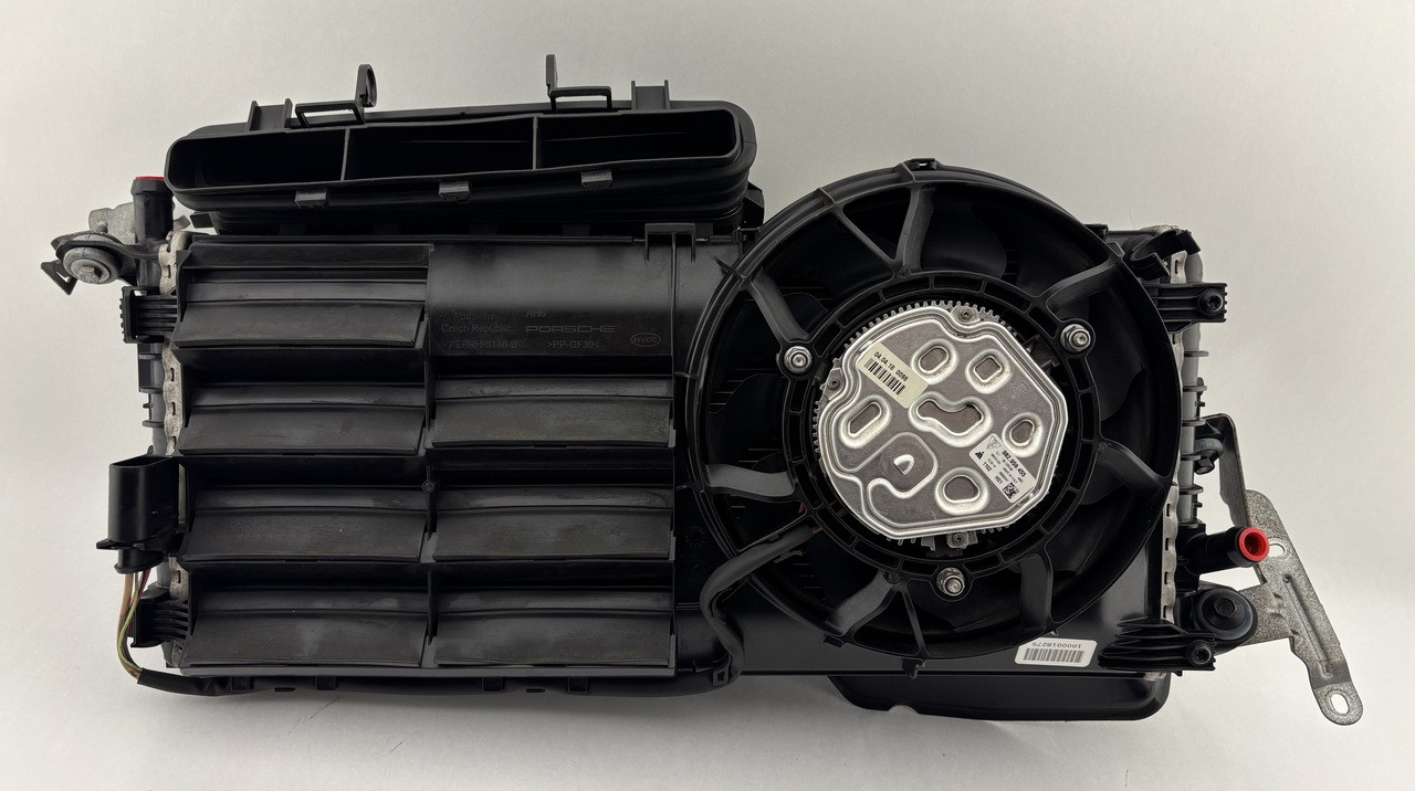 2017-2025 Porsche 718 Boxster Cayman Driver Rear Auxiliary Heat Exchanger Radiator w/ Fan / 65K BC302 - Image 2