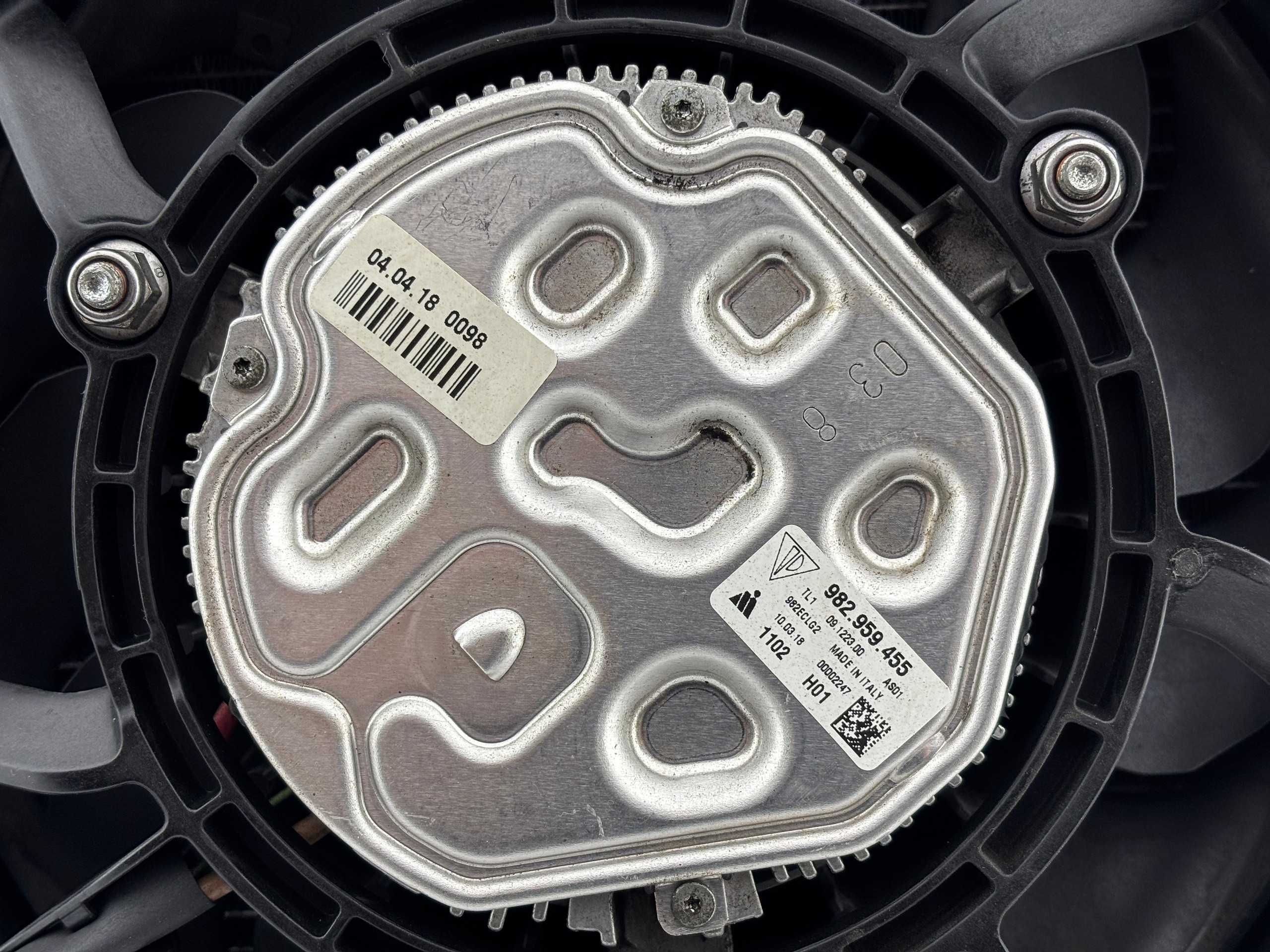 2017-2025 Porsche 718 Boxster Cayman Driver Rear Auxiliary Heat Exchanger Radiator w/ Fan / 65K BC302 - Image 9