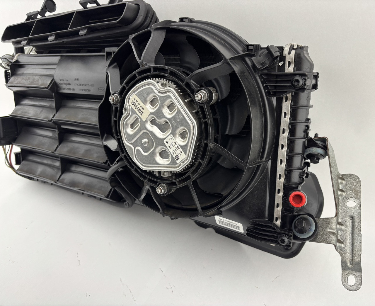 2017-2025 Porsche 718 Boxster Cayman Driver Rear Auxiliary Heat Exchanger Radiator w/ Fan / 65K BC302 - Image 4