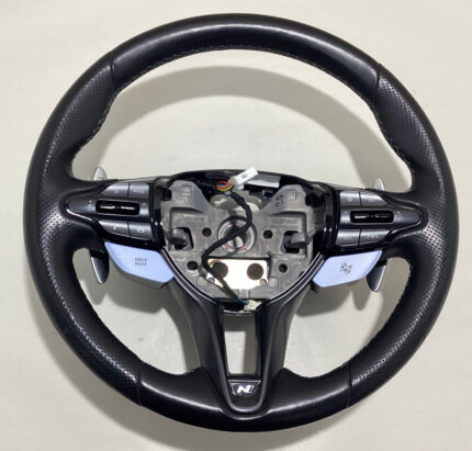 2022 Hyundai Veloster N OEM Black Leather Steering Wheel w/ Shift Paddles / Automatic /   HV009