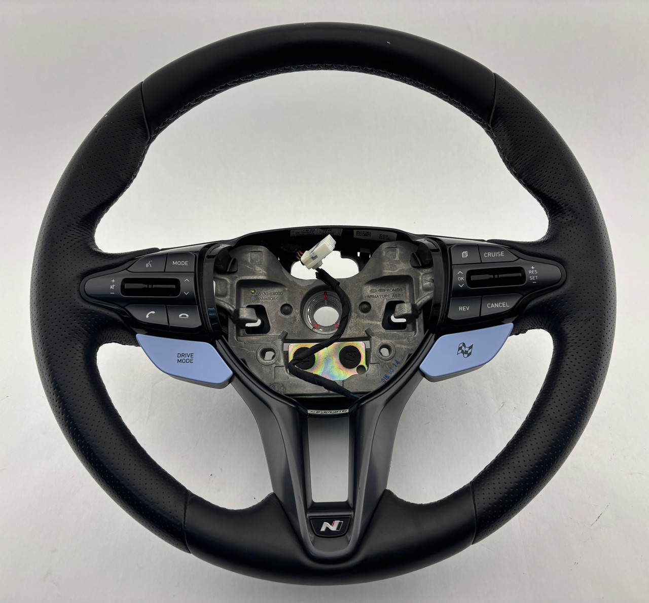 2019-2022 Hyundai Veloster N OEM Black Leather Steering Wheel / Manual / HV012