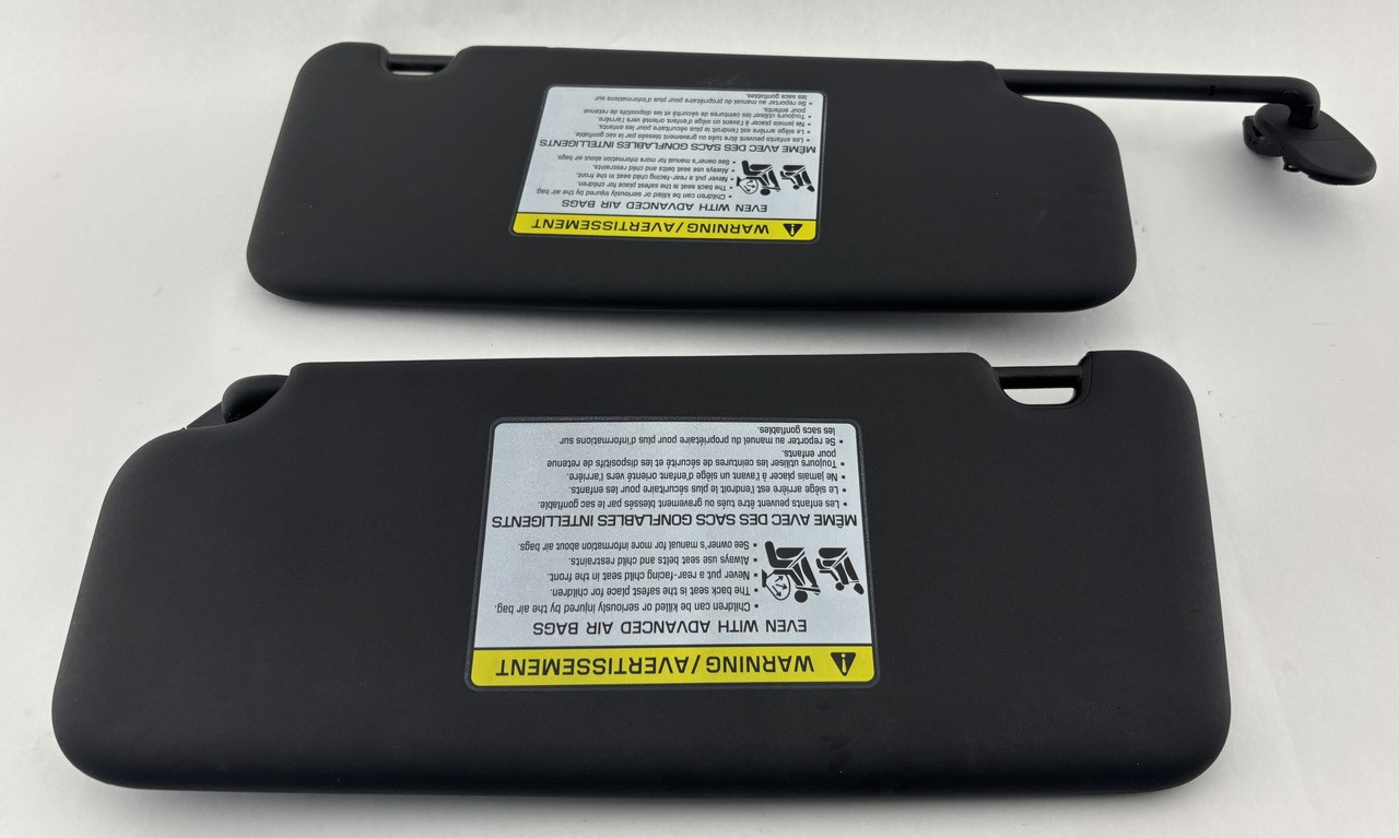 2019-2022 Hyundai Veloster N OEM Sun Visors / Pair / Black / HV012