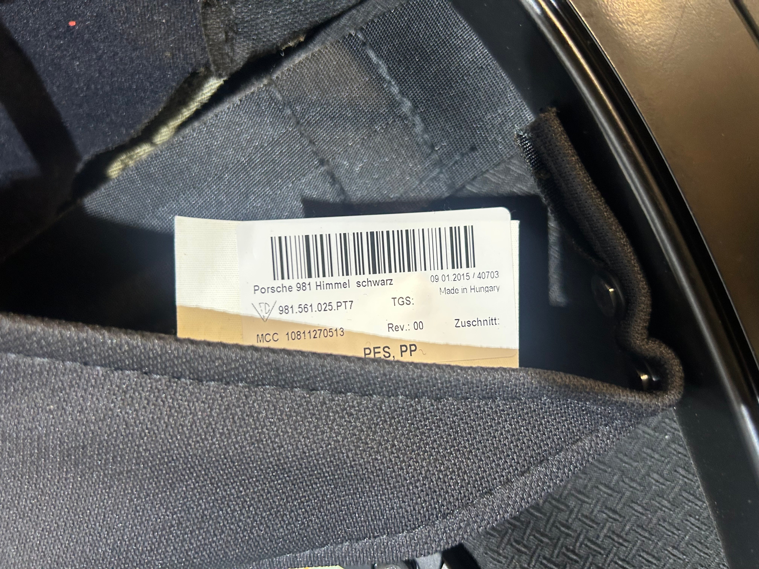 2013-2016 Porsche 981 Boxster Convertible Soft Top w/ Frame / Black / BC202 - Image 19