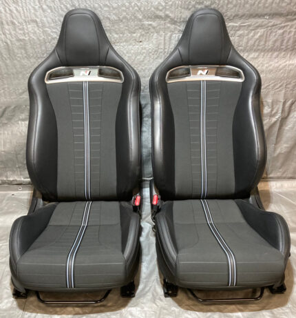 2019-2022 Hyundai Veloster N Light Sport Bucket Seats / Pair / Black Leatherette /   HV010