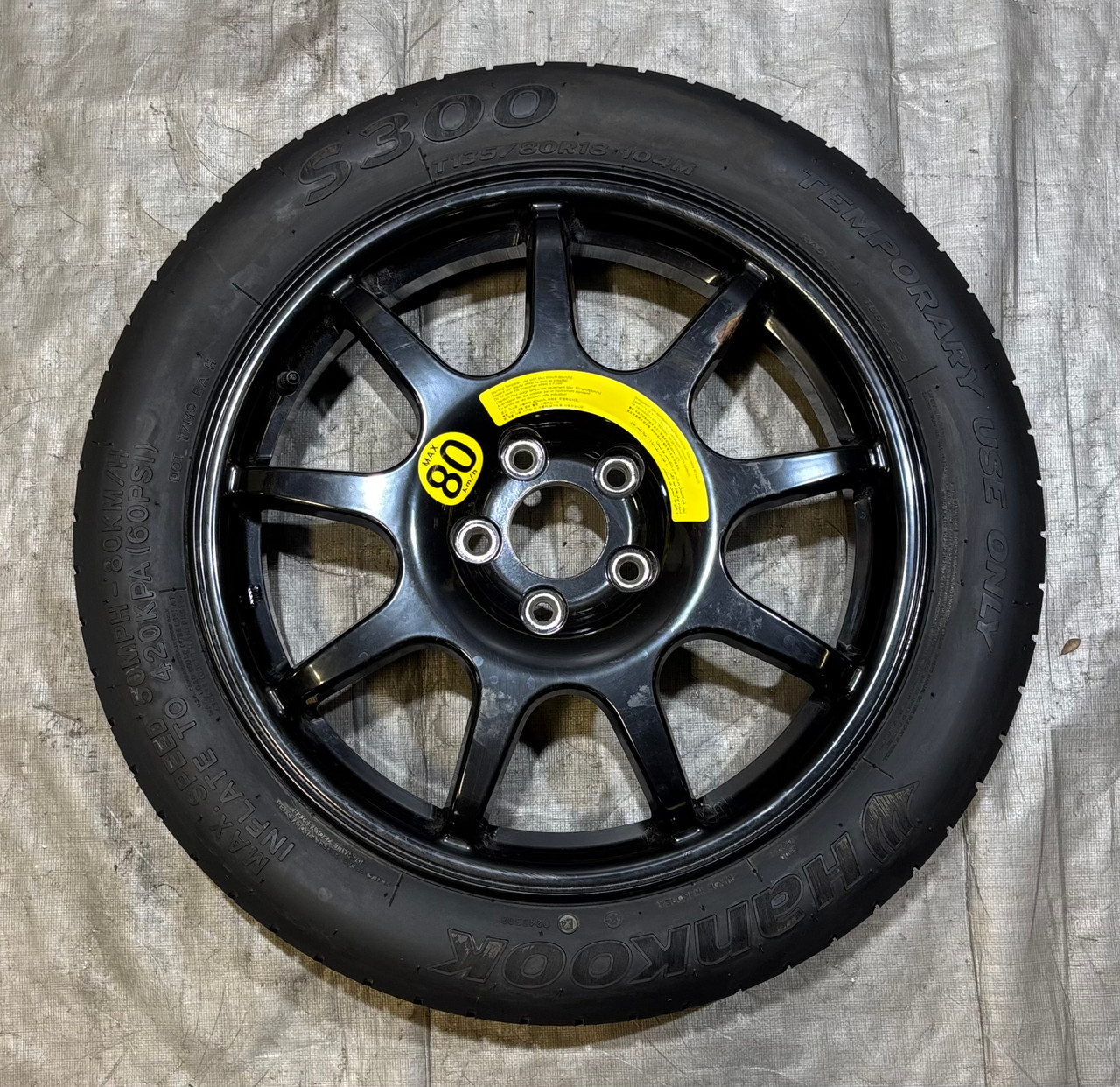 2010-2016 Hyundai Genesis Coupe Spare Tire / Wheel / OEM / 18" / HG033