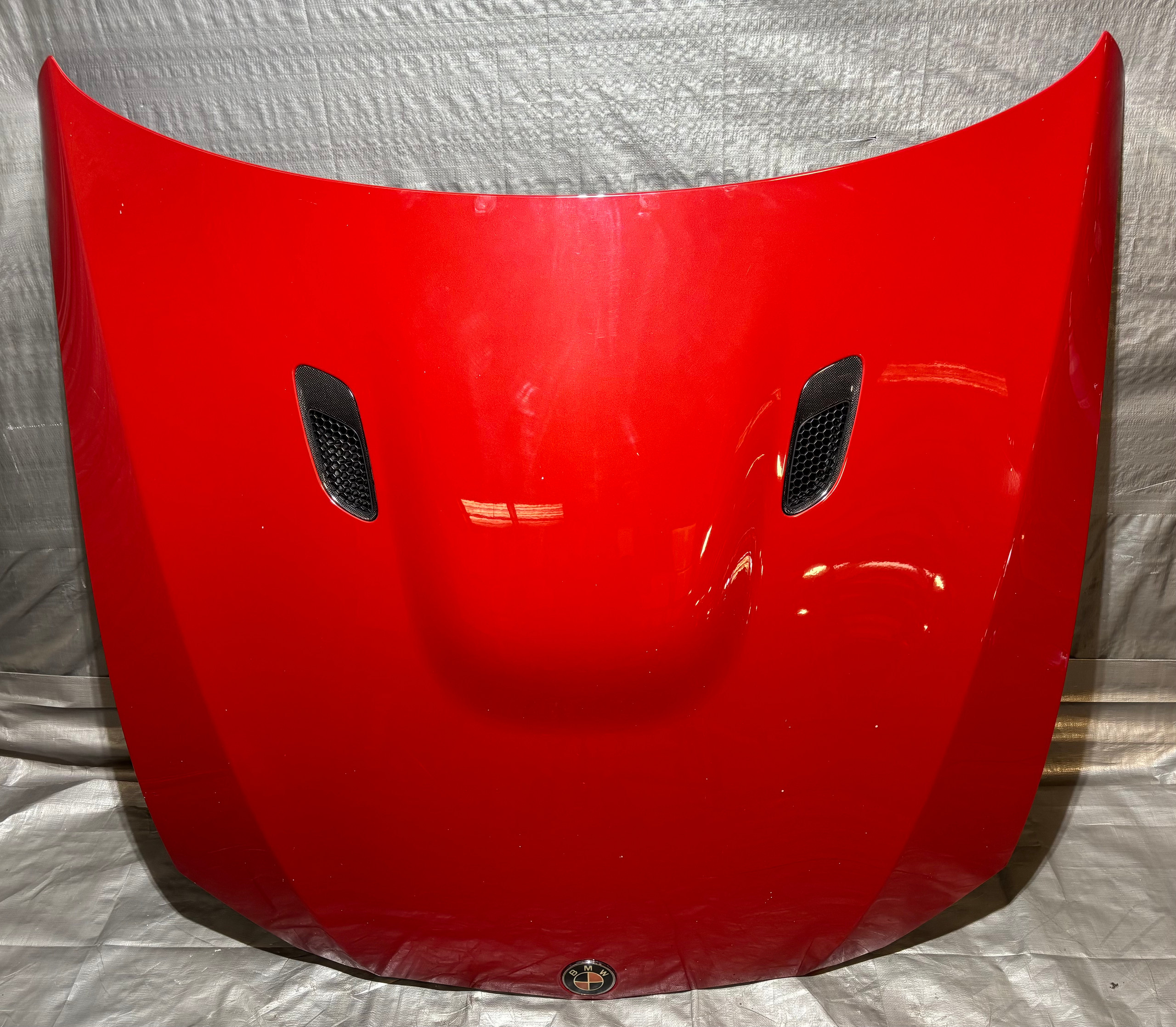 2008-2011 E92 BMW M3 Hood Panel w/ Vents / Melbourne Red Metallic E9M06 - Image 2
