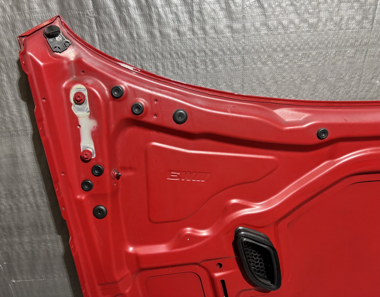 2008-2011 E92 BMW M3 Hood Panel w/ Vents / Melbourne Red Metallic E9M06 - Image 27