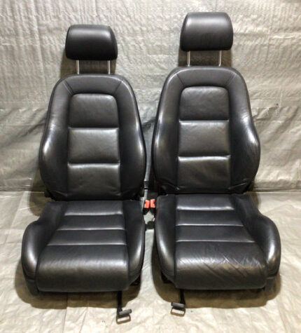 2000-2006 Audi TT Coupe Black Leather Front Seats / Pair / T1023