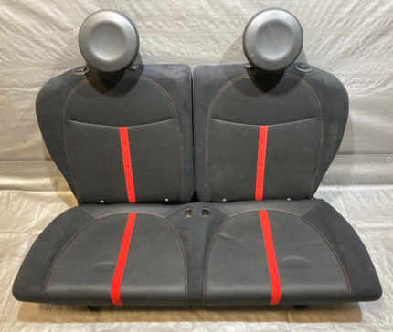 2012-2017 Fiat 500 Abarth Black Cloth Rear Seat Set