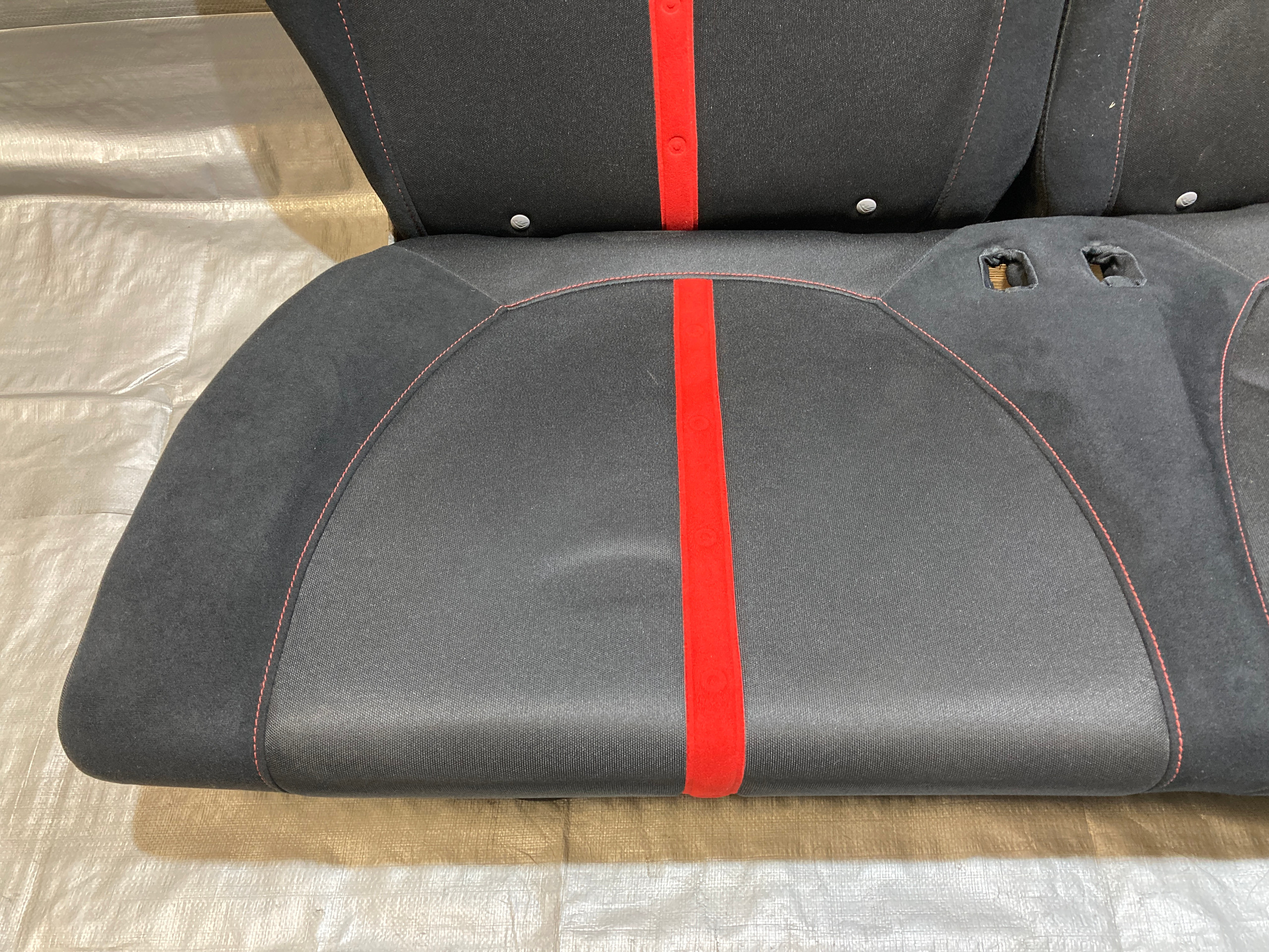 2012-2017 Fiat 500 Abarth Black Cloth Rear Seat Set - Image 8