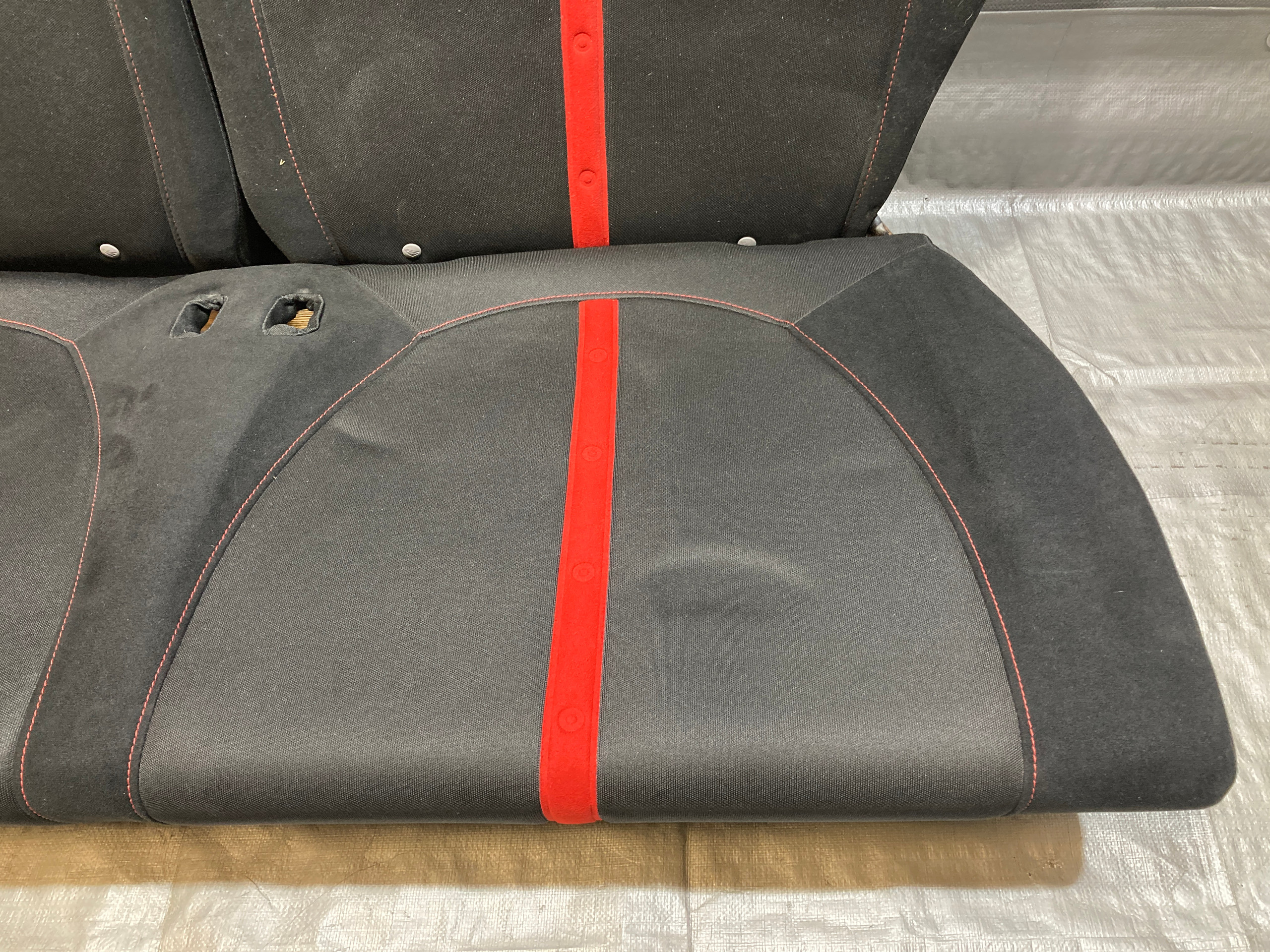 2012-2017 Fiat 500 Abarth Black Cloth Rear Seat Set - Image 9