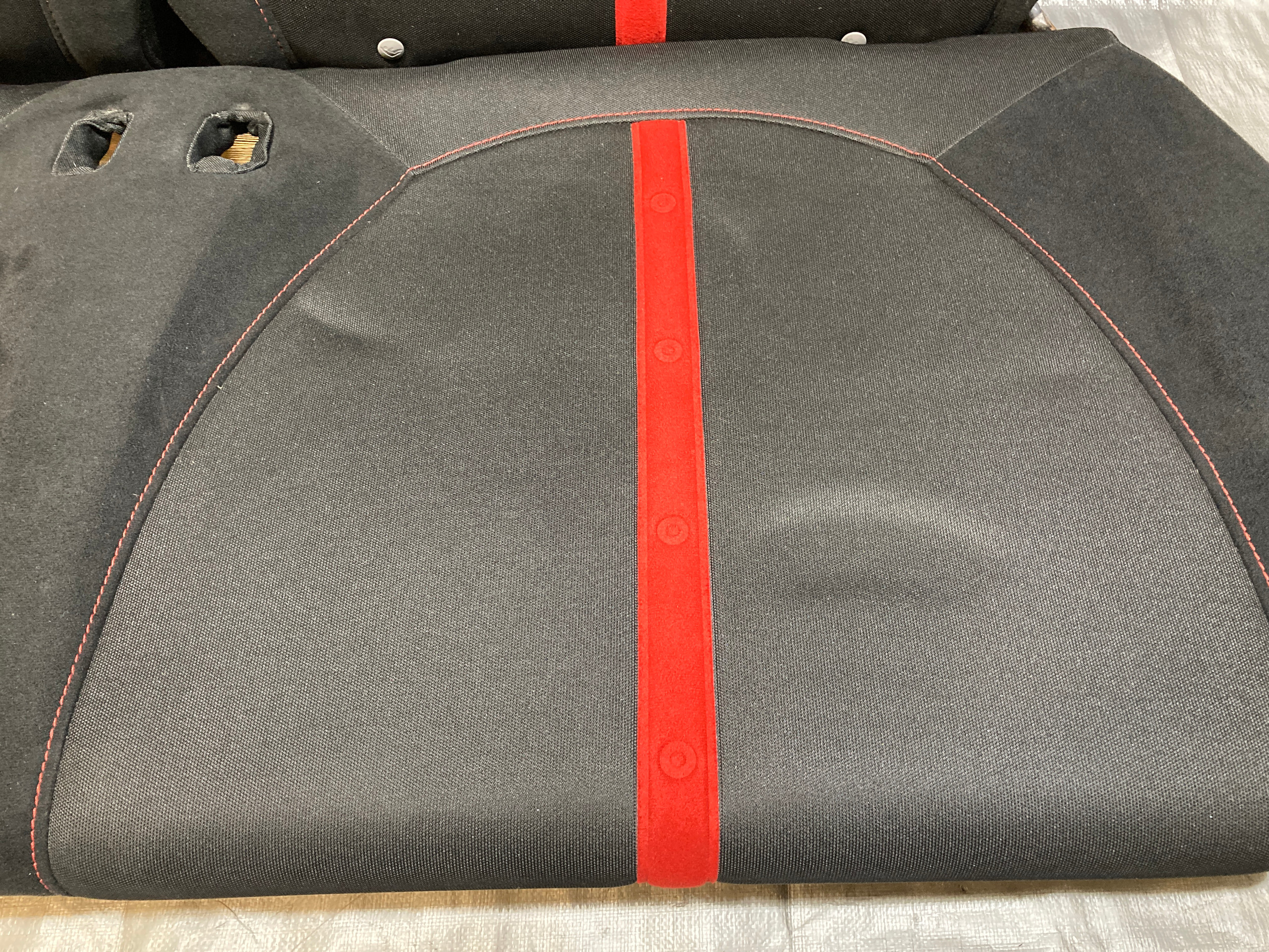 2012-2017 Fiat 500 Abarth Black Cloth Rear Seat Set - Image 10