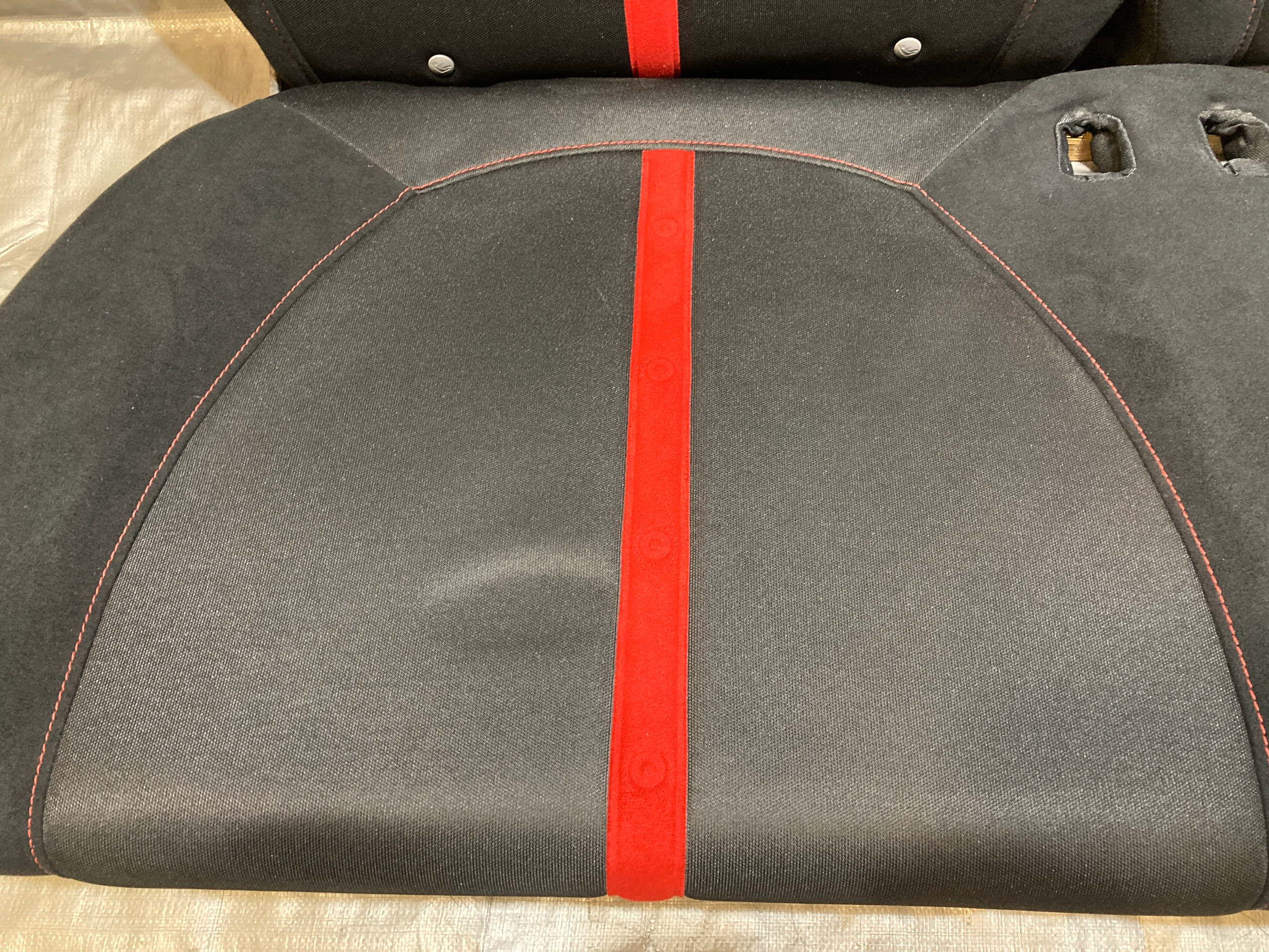 2012-2017 Fiat 500 Abarth Black Cloth Rear Seat Set - Image 11