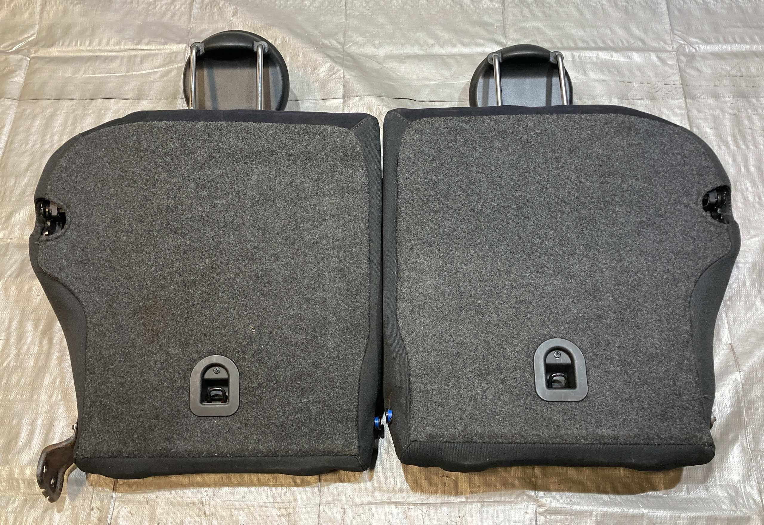 2012-2017 Fiat 500 Abarth Black Cloth Rear Seat Set - Image 7