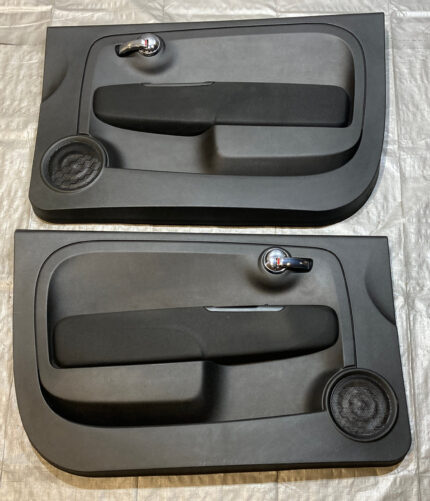 2012-2016 Fiat 500 Abarth Black Cloth Interior Door Panels / Pair