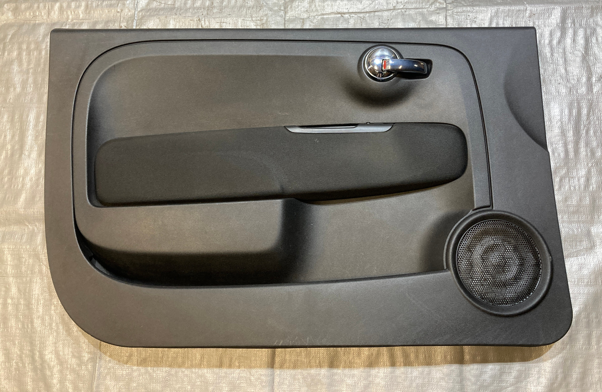 2012-2016 Fiat 500 Abarth Black Cloth Interior Door Panels / Pair - Image 2