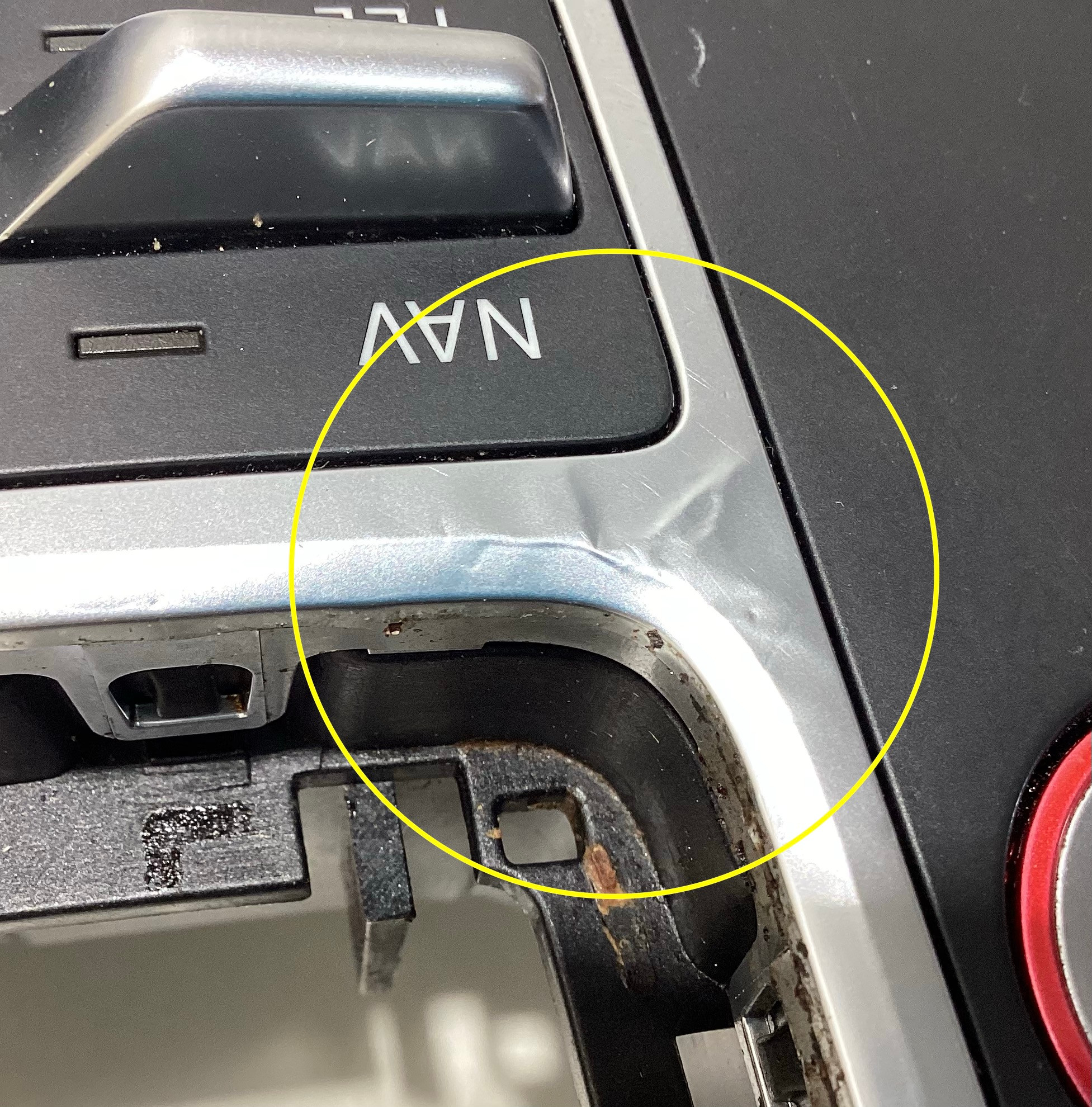 2015-2017 Audi S3 Center Console Trim Panel w/ Radio Controls / S3107 - Image 6