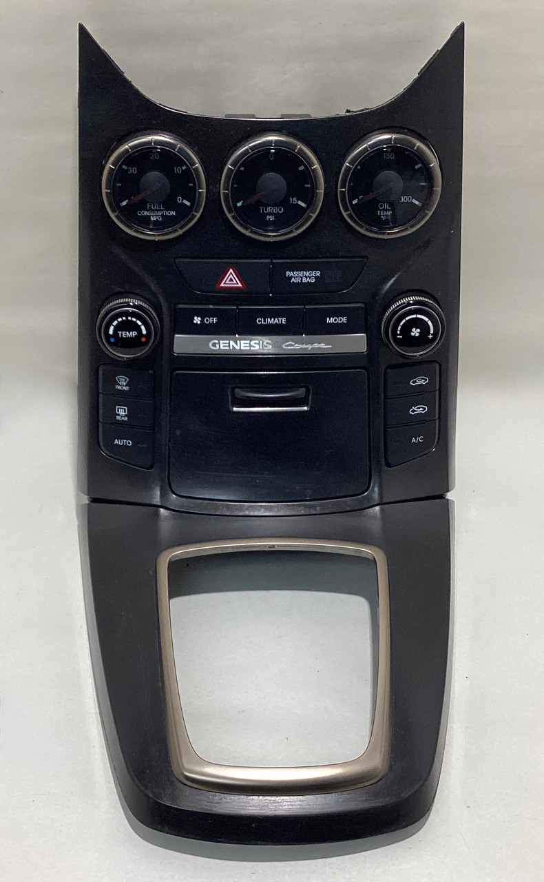 2013-2016 Hyundai Genesis Coupe 2.0T Climate Control / Center Gauge Stack Console / HG029