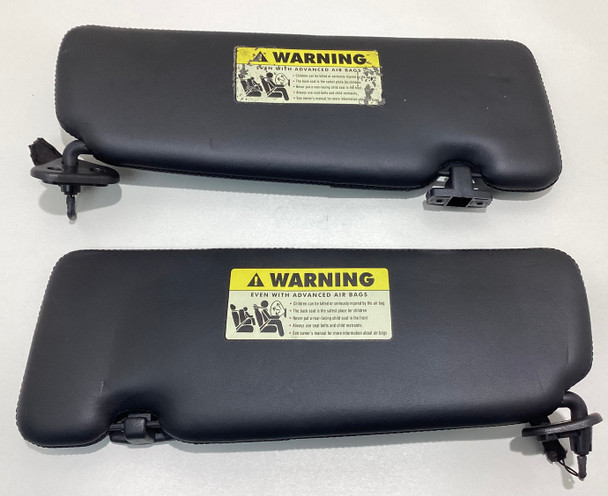 2006-2010 E64 BMW M6 Convertible OEM Sun Visors / Pair / Black Leather / M6005