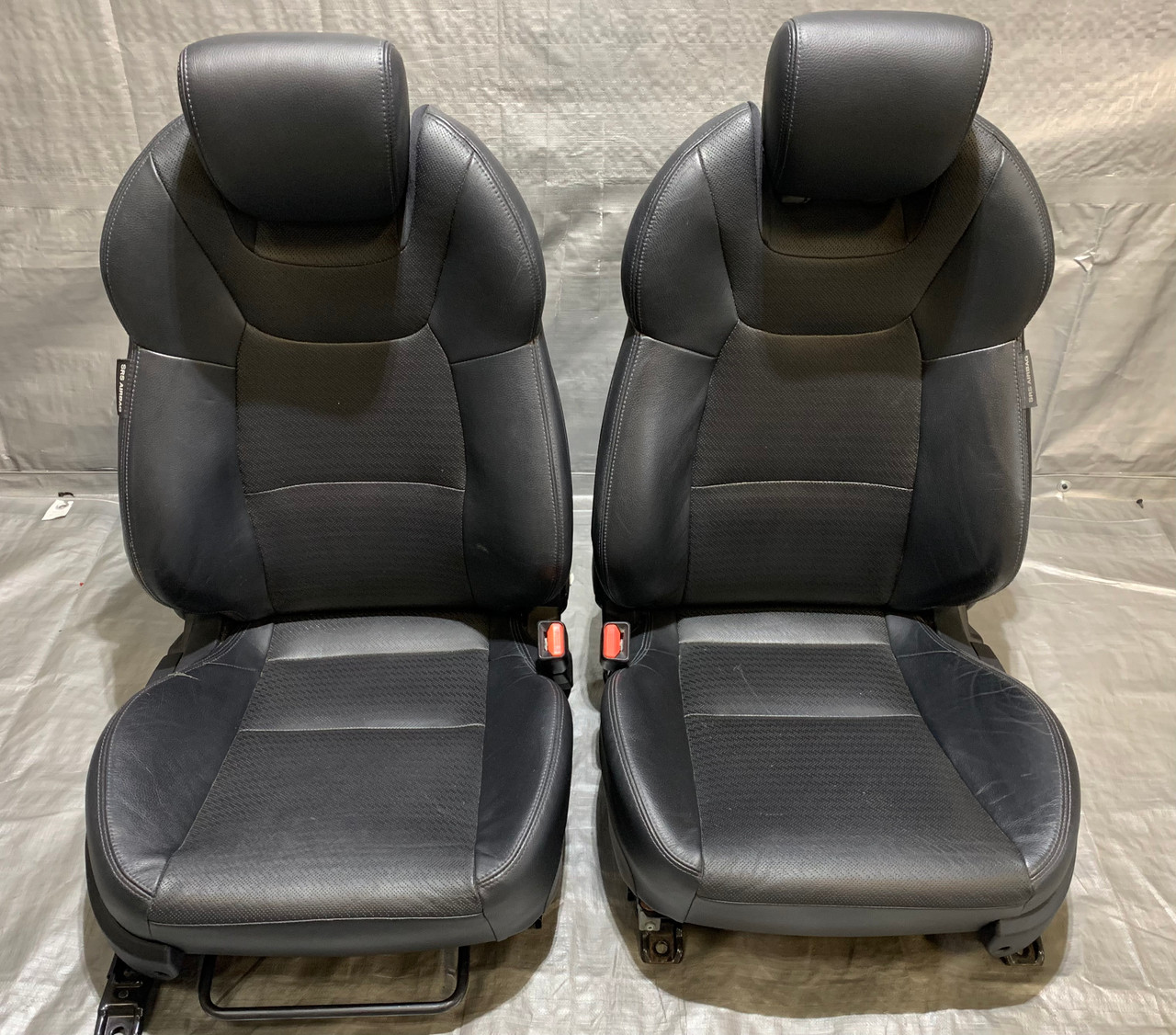 2013-2016 Hyundai Genesis Coupe Black Leather Front Seats / Pair / HG018