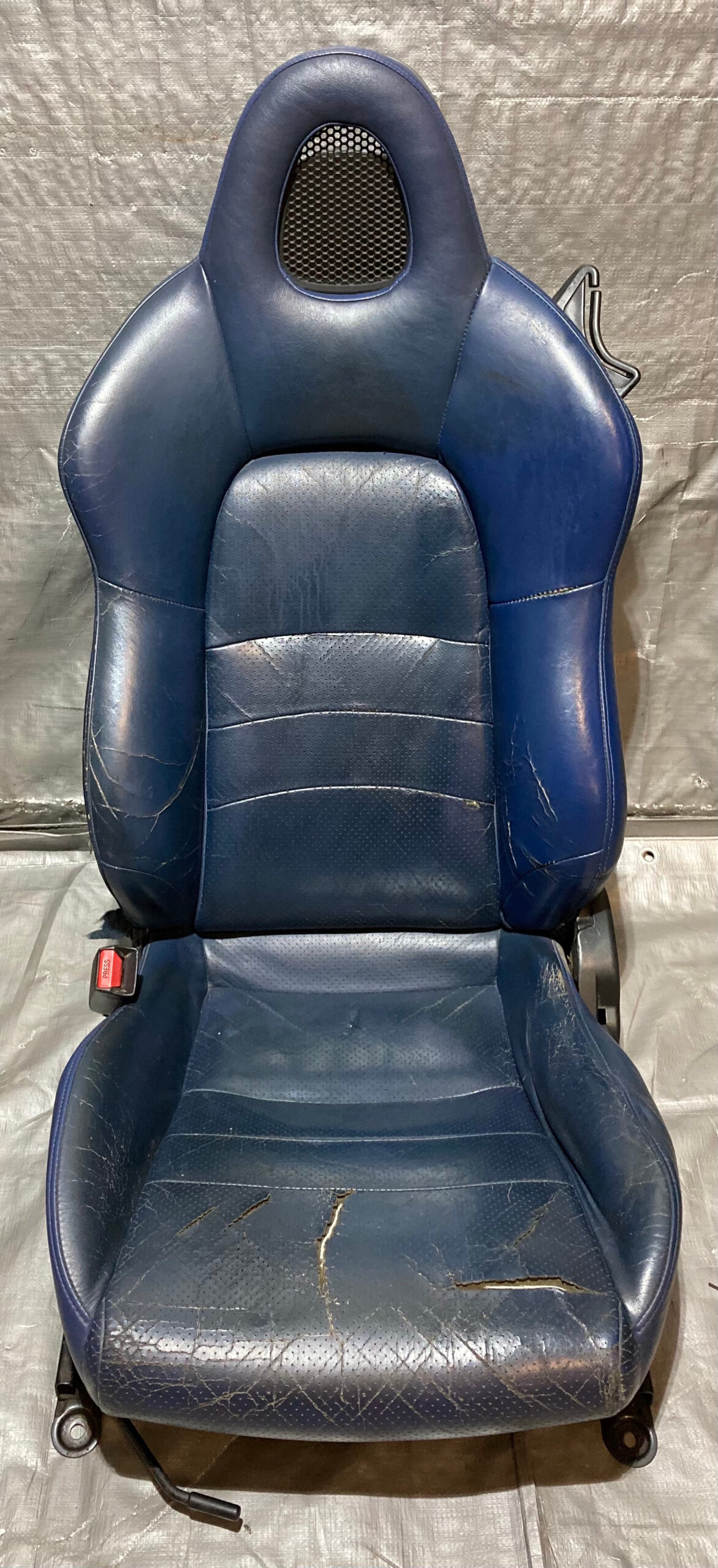 2000-2005 Honda S2000 OEM Blue Leather Seats / Pair *DAMAGE* / HS005 - Image 10