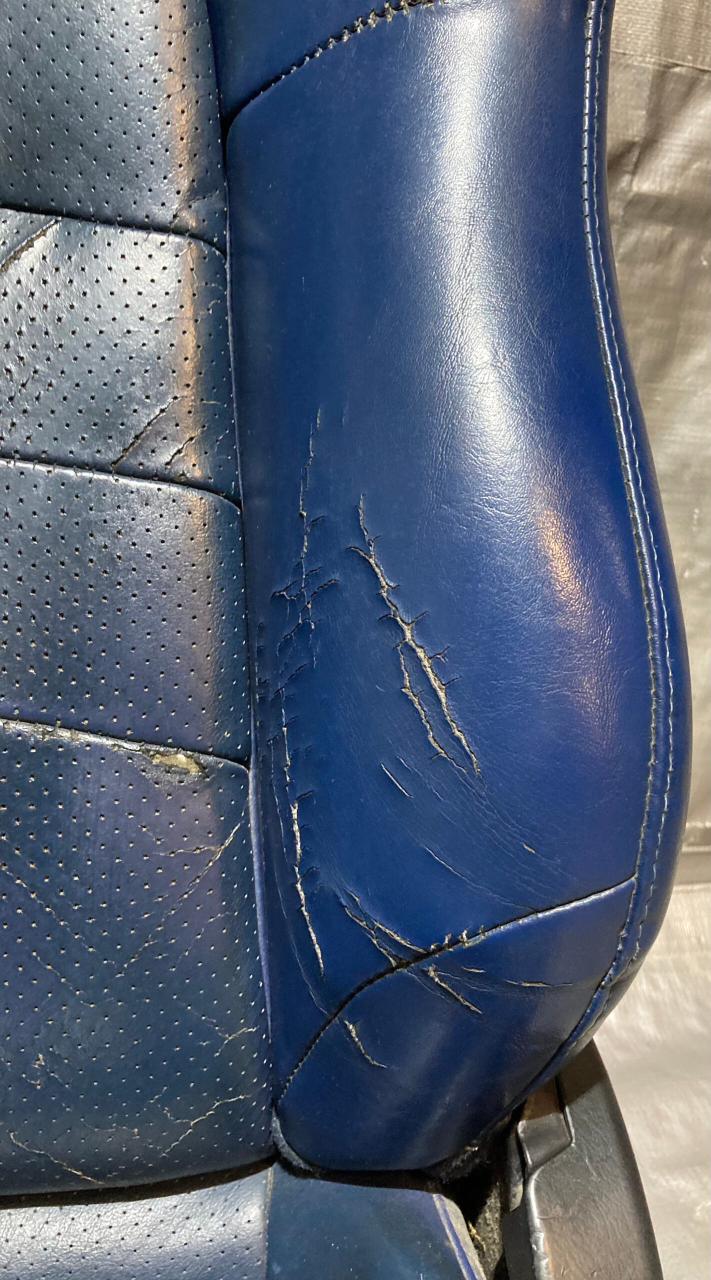 2000-2005 Honda S2000 OEM Blue Leather Seats / Pair *DAMAGE* / HS005 - Image 15