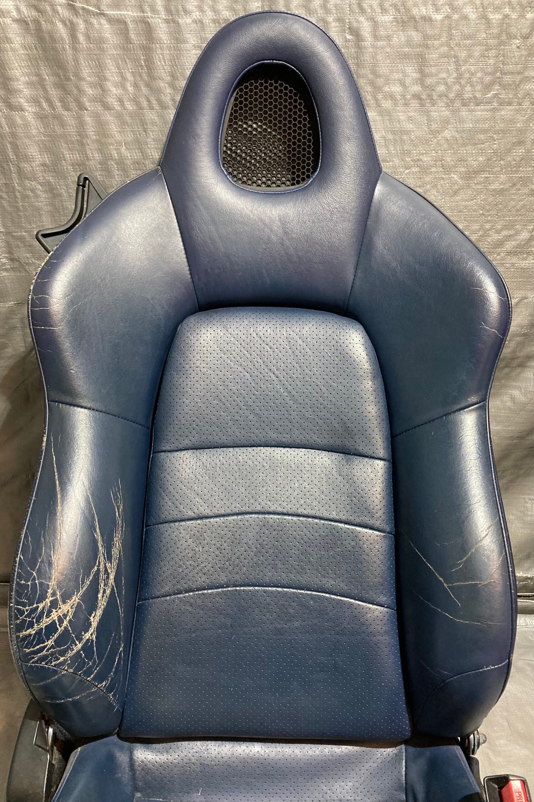 2000-2005 Honda S2000 OEM Blue Leather Seats / Pair *DAMAGE* / HS005 - Image 2