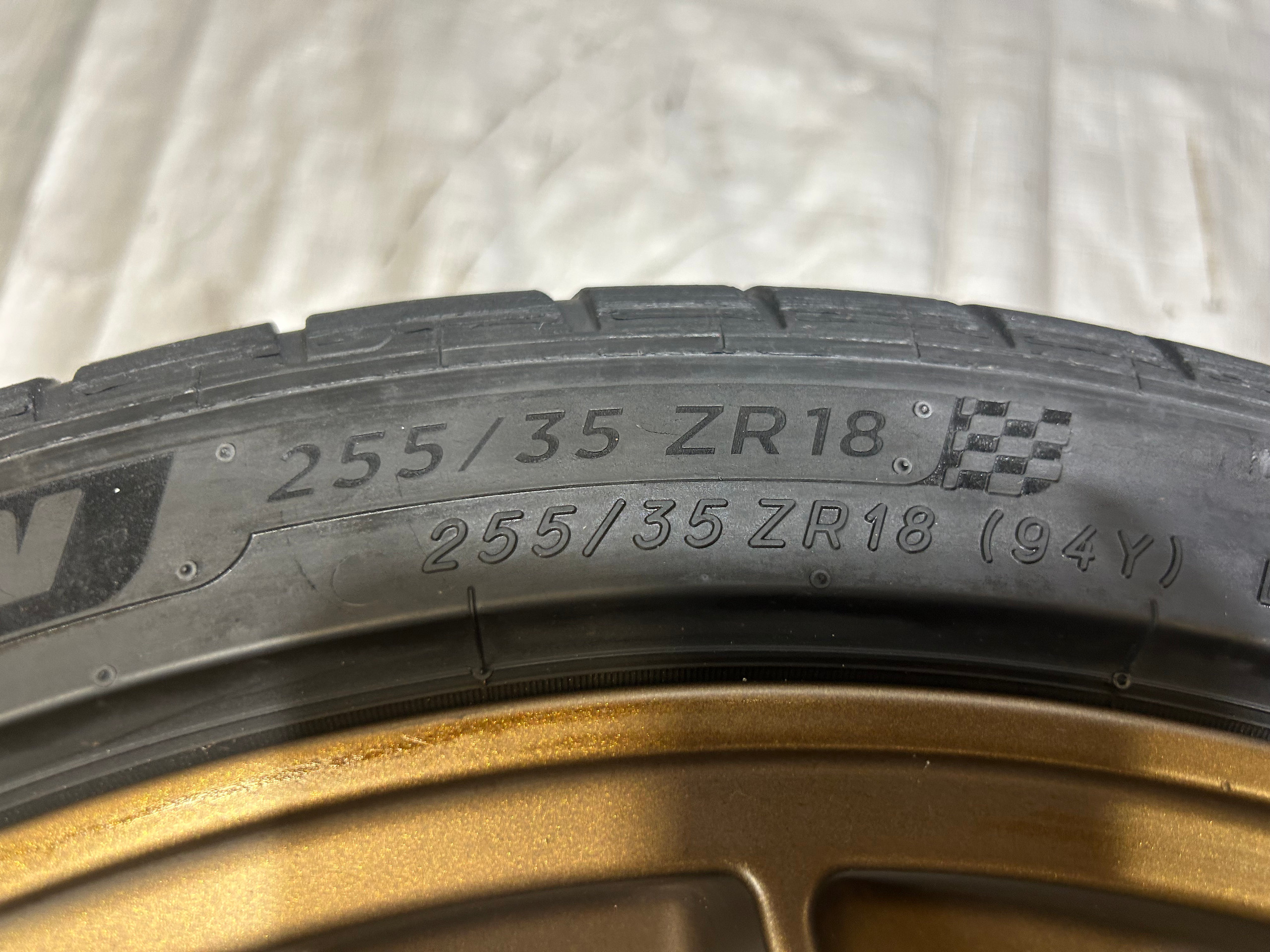 Single 18x9" APEX EC-7 Wheel Rim w/ Michelin Tire / 5x120mm / B2005 - Image 5